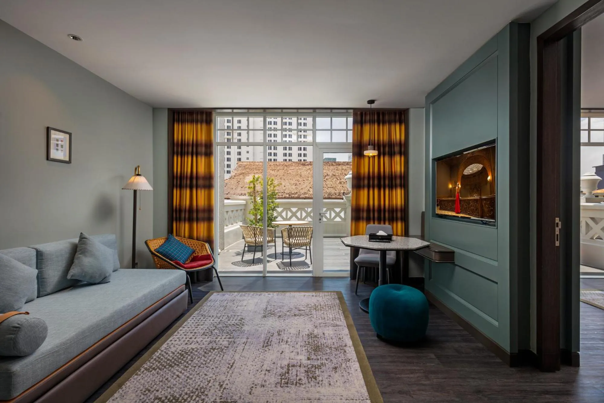 Living room in The George Penang by The Crest Collection