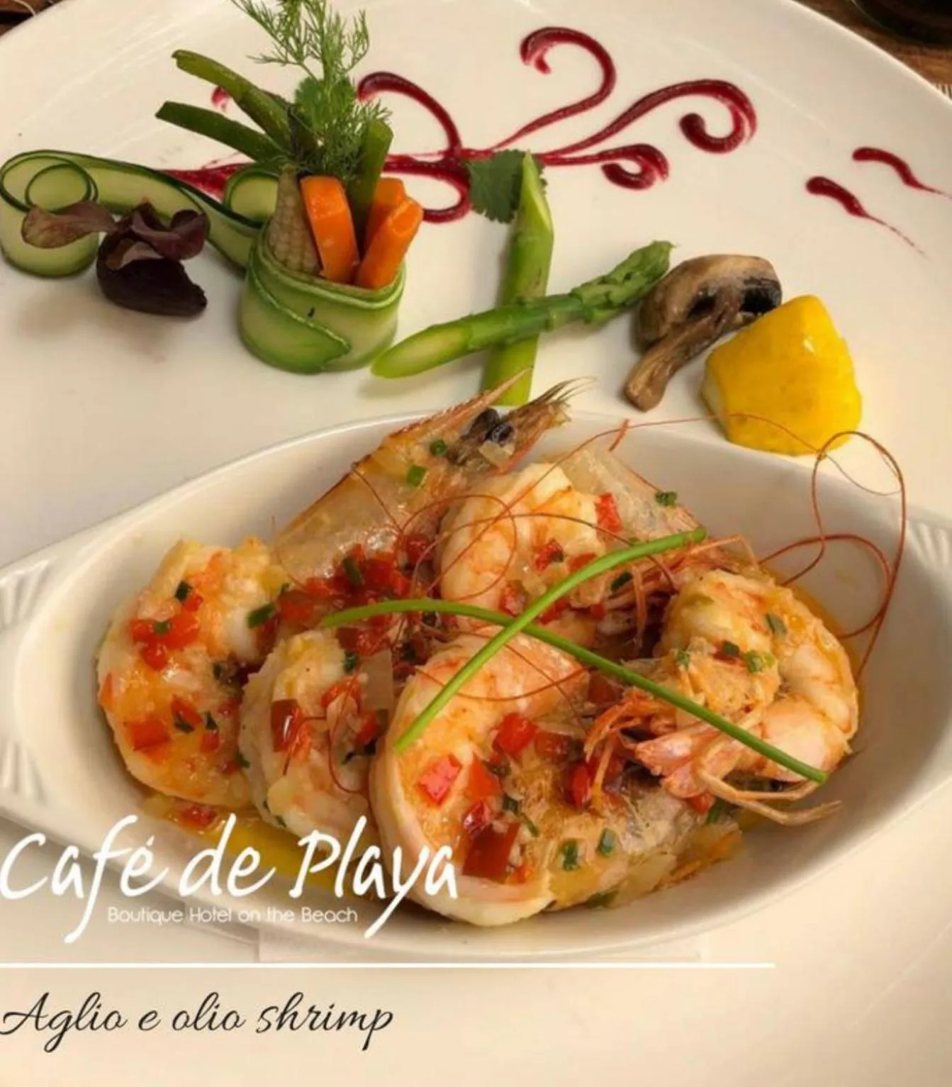 Food in Café de Playa Beach Front Hotel