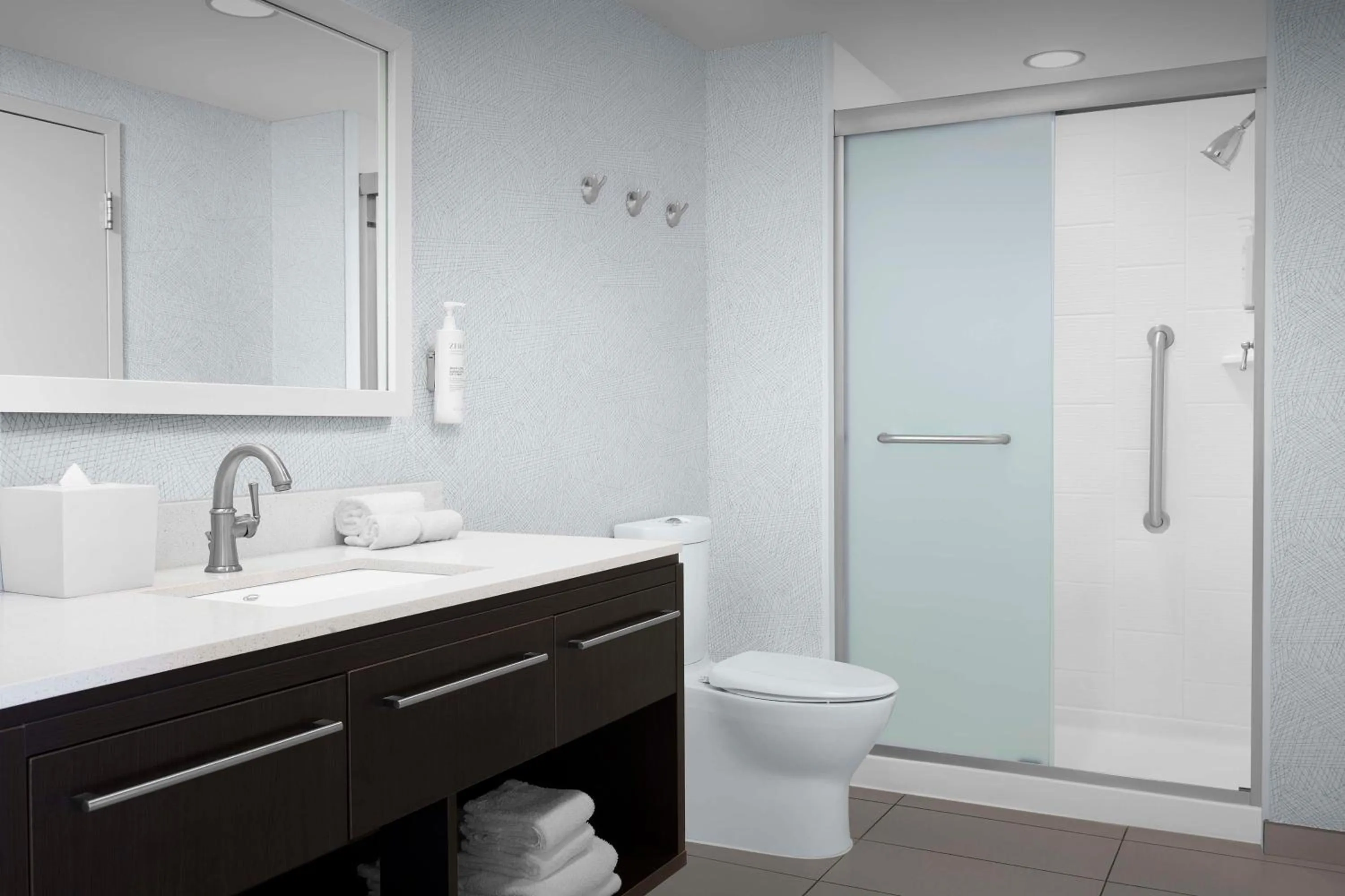 Bathroom in Home2 Suites by Hilton Greensboro Airport, NC