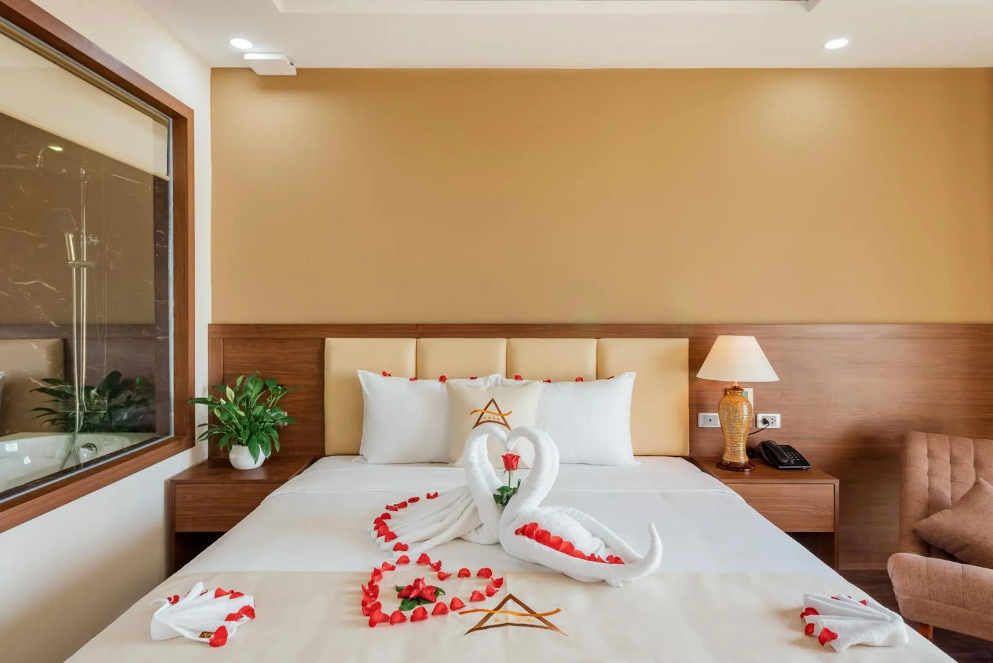 Bed in Aquasun Hotel Phu Quoc