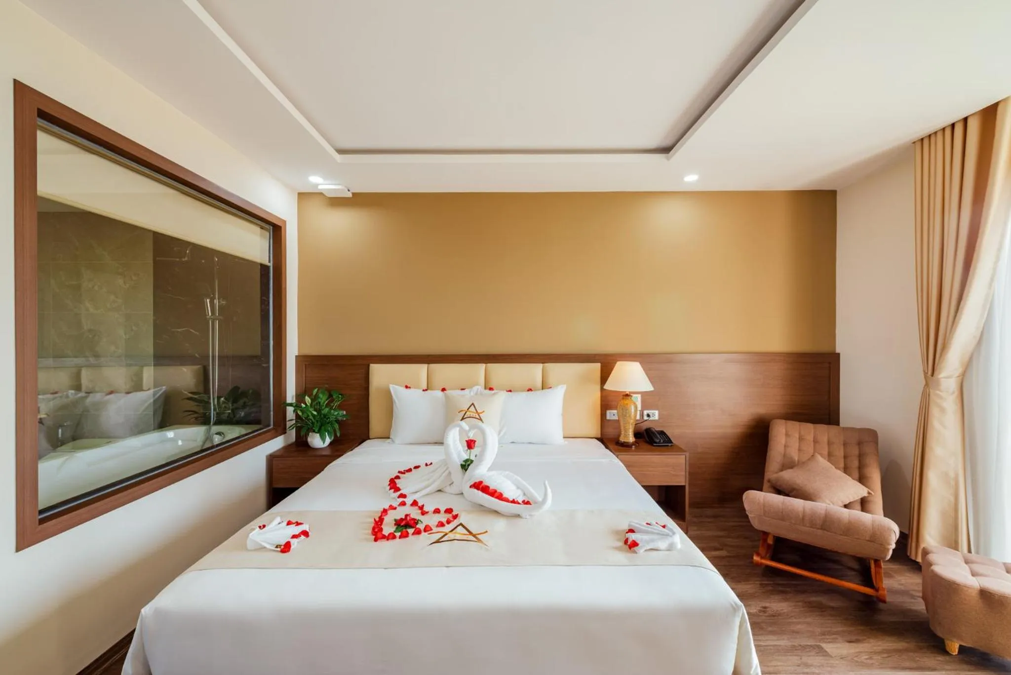 Bed in Aquasun Hotel Phu Quoc