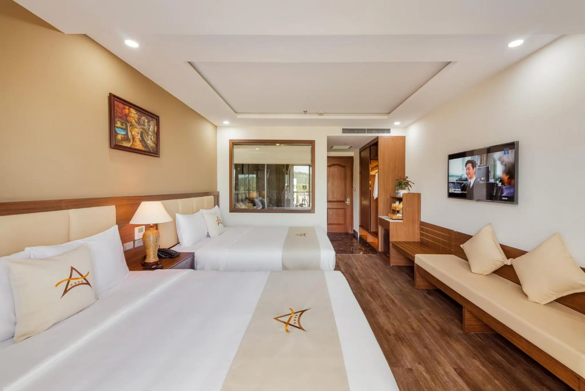 Bed in Aquasun Hotel Phu Quoc