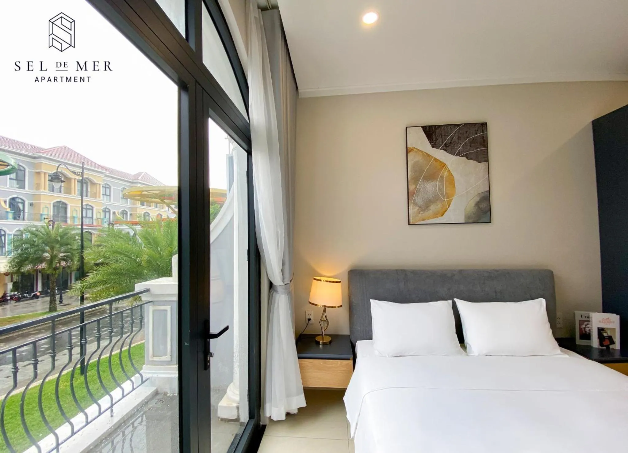 View (from property/room), Bed in Sel de Mer Apartment Grand World Phu Quoc