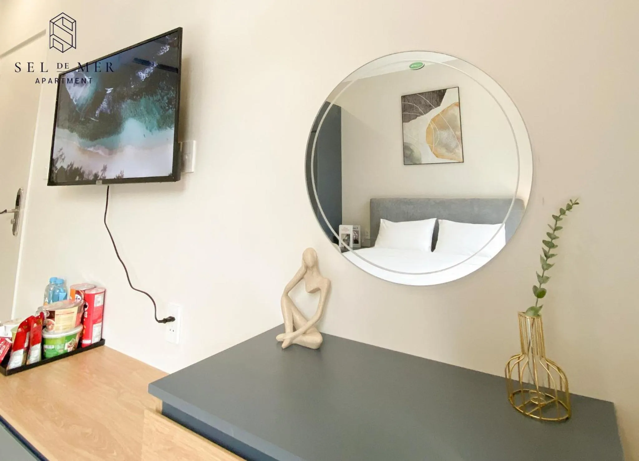 TV and multimedia in Sel de Mer Apartment Grand World Phu Quoc