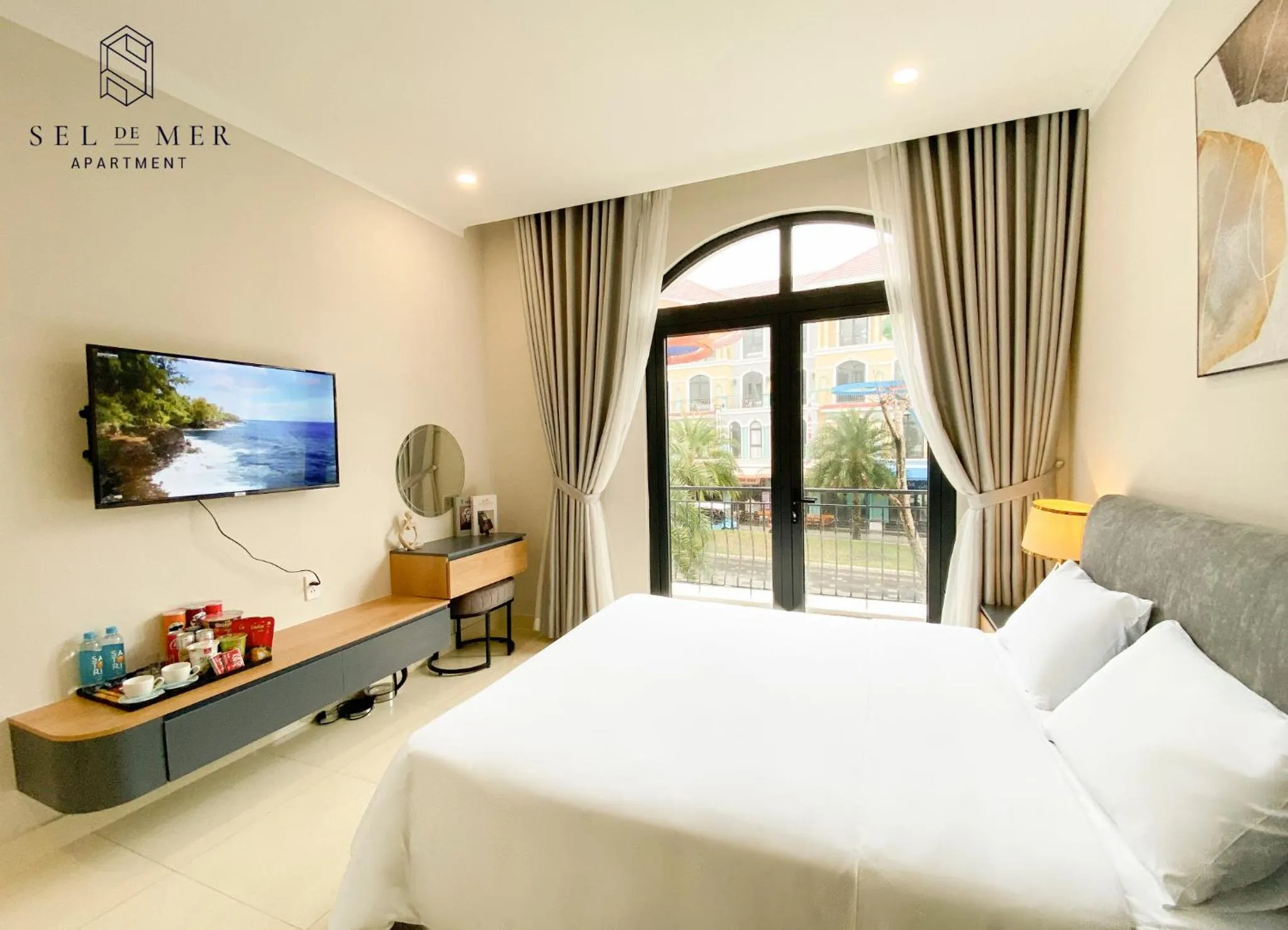 Bed in Sel de Mer Apartment Grand World Phu Quoc