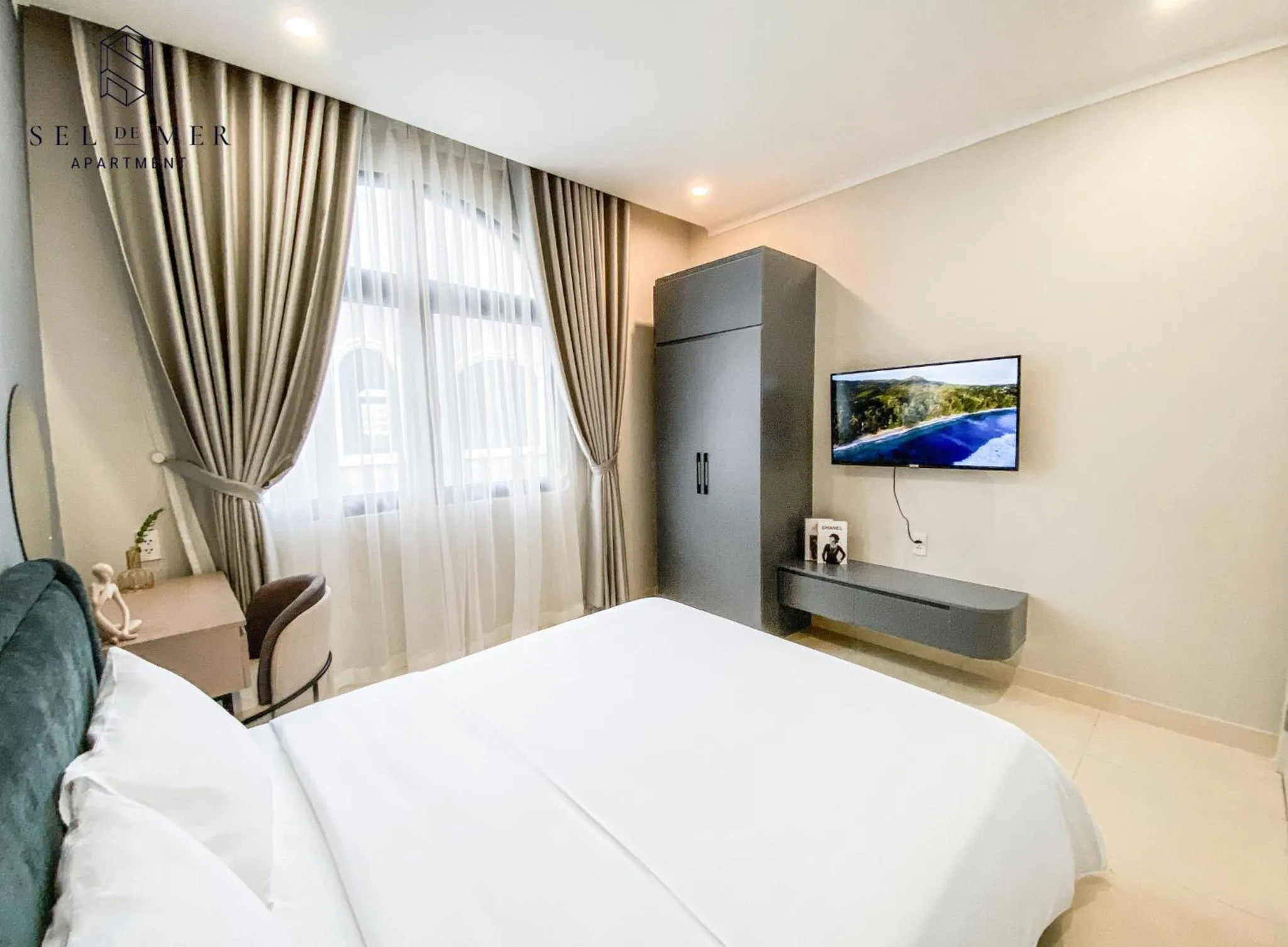 Bed in Sel de Mer Apartment Grand World Phu Quoc