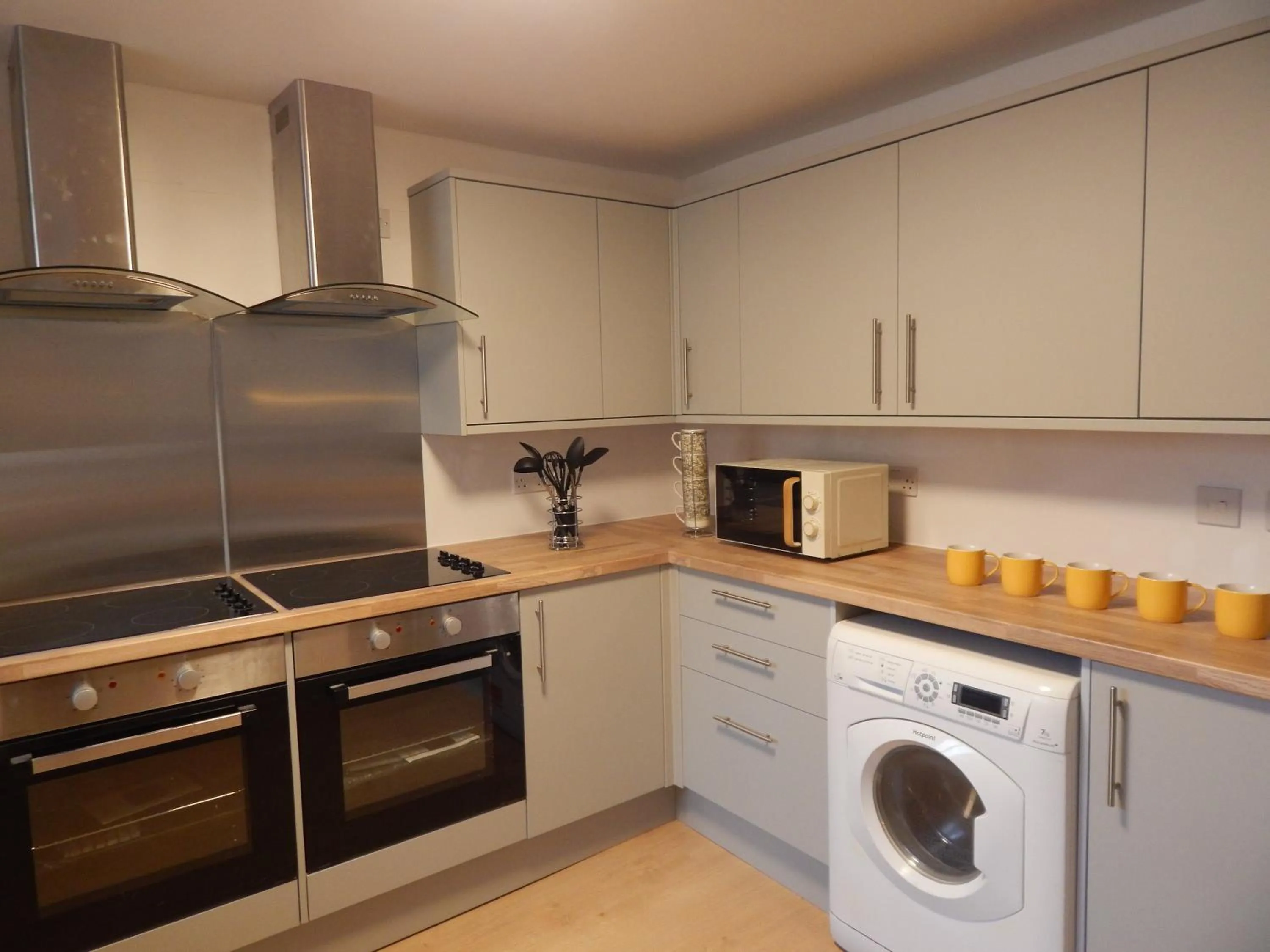 Kitchen or kitchenette in Modern, well located en-suite rooms with parking & all facilities
