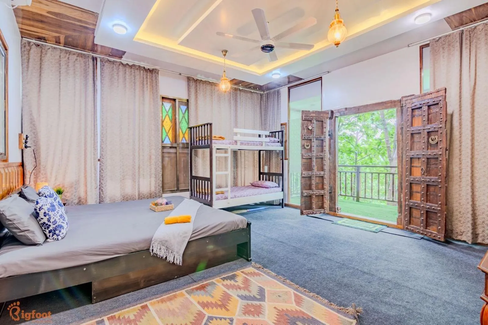 Bed in Ekayana Resorts and Agri Tourism, Mulshi