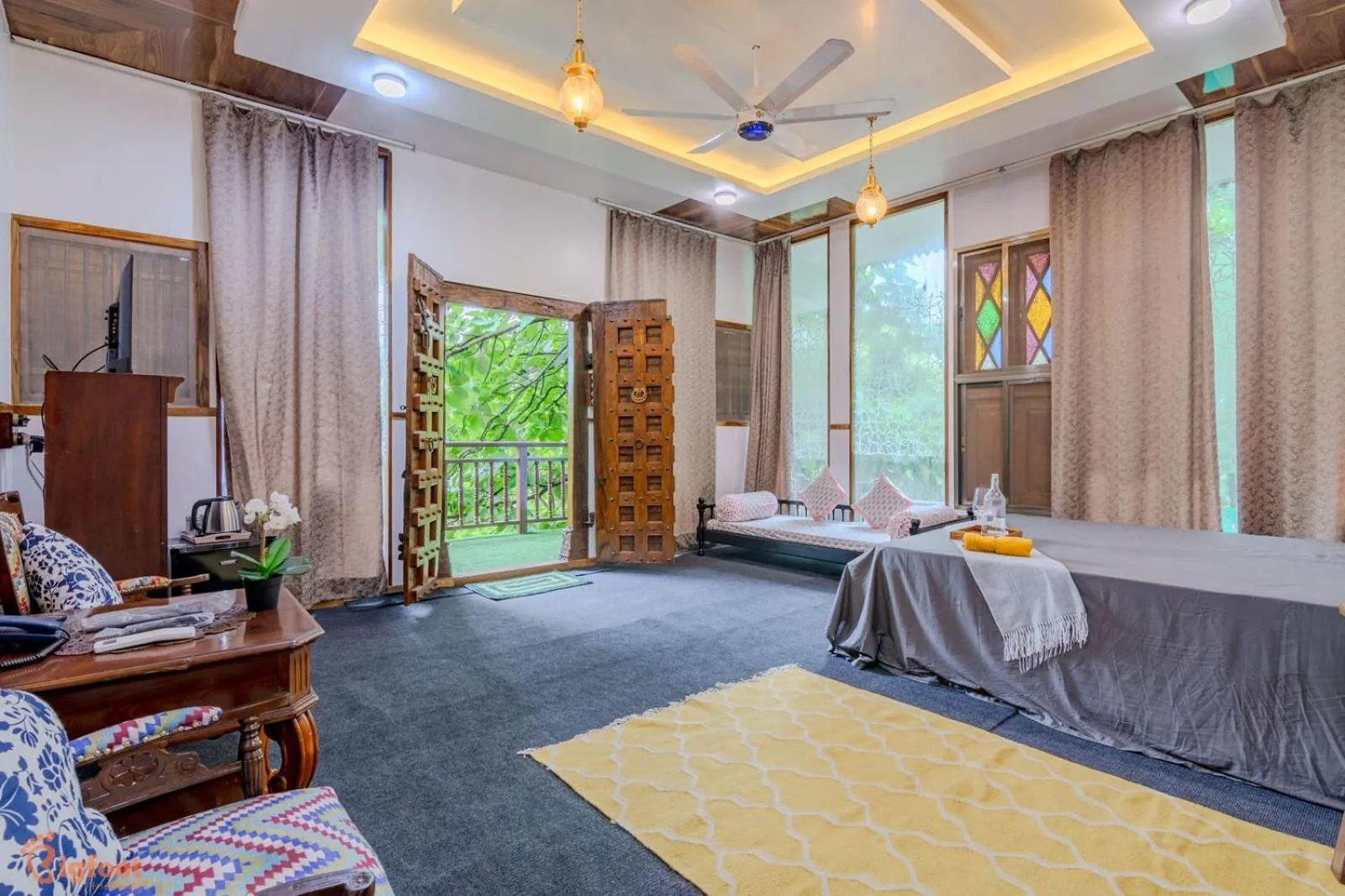 Bed in Ekayana Resorts and Agri Tourism, Mulshi