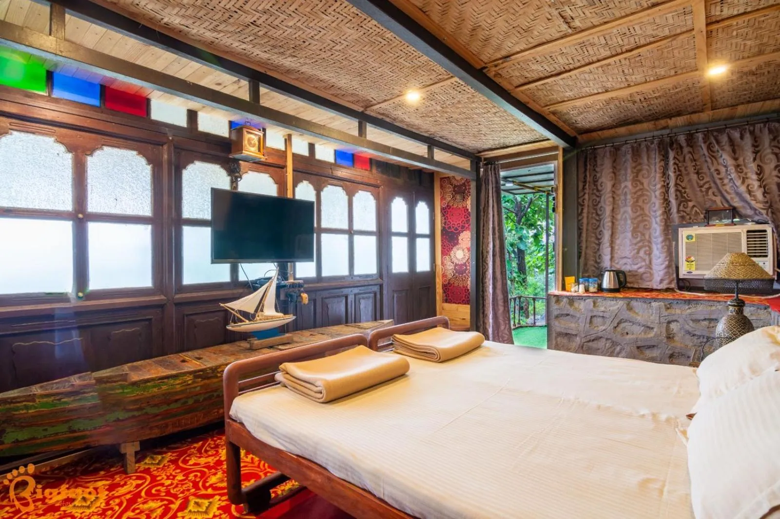 Bedroom, Bed in Ekayana Resorts and Agri Tourism, Mulshi