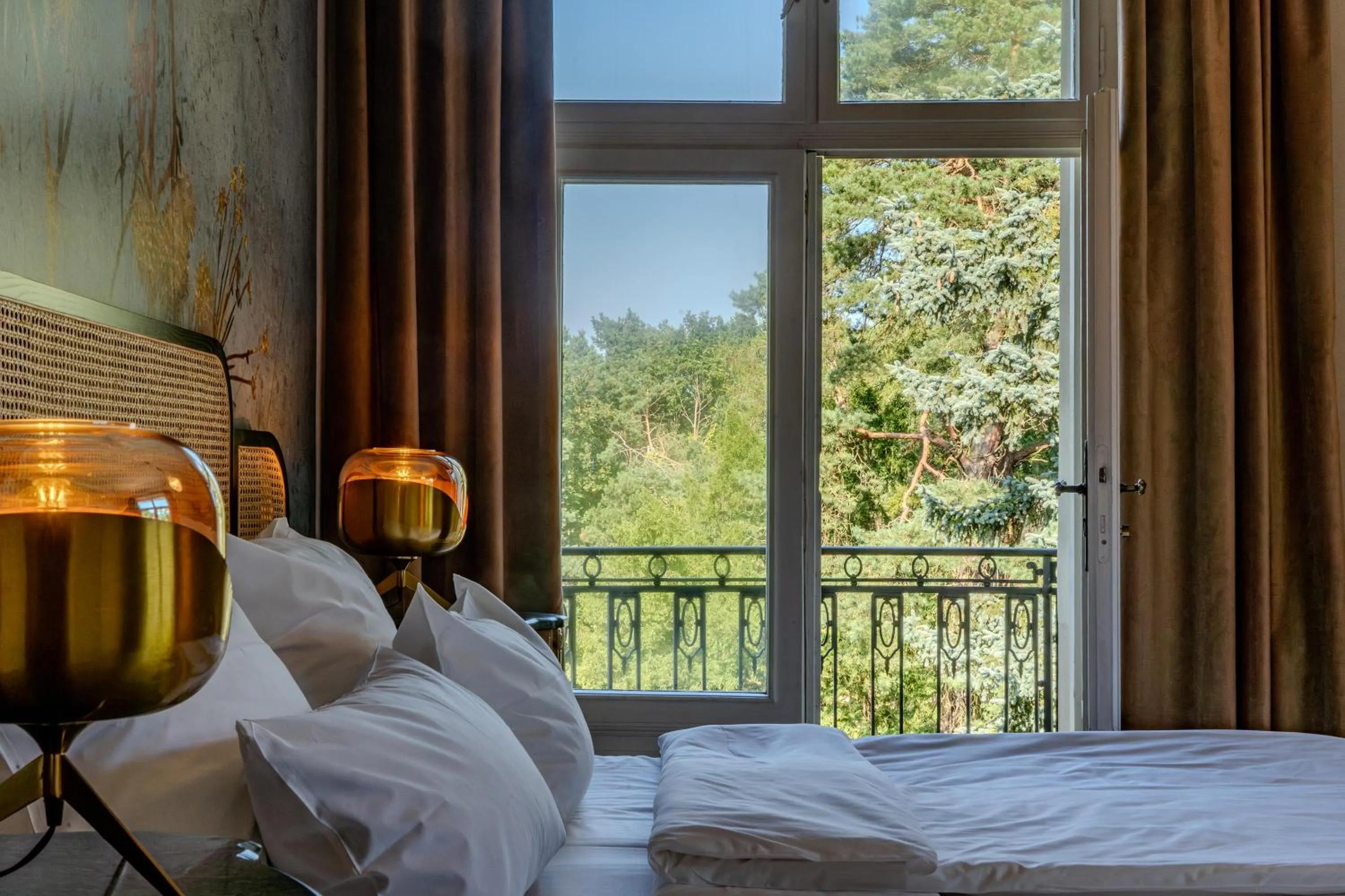 View (from property/room), Bed in Villa Bleichröder