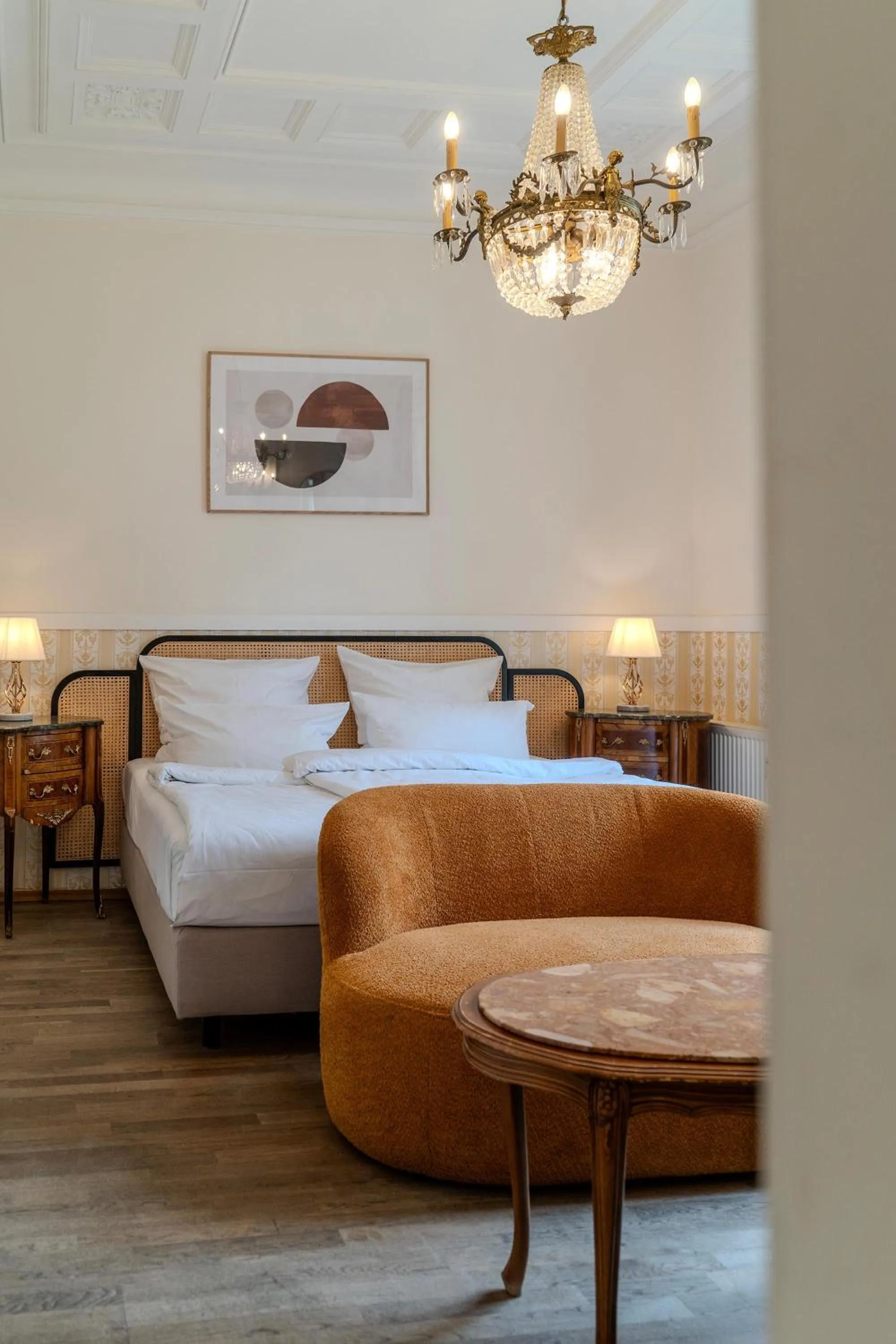 Living room, Bed in Villa Bleichröder