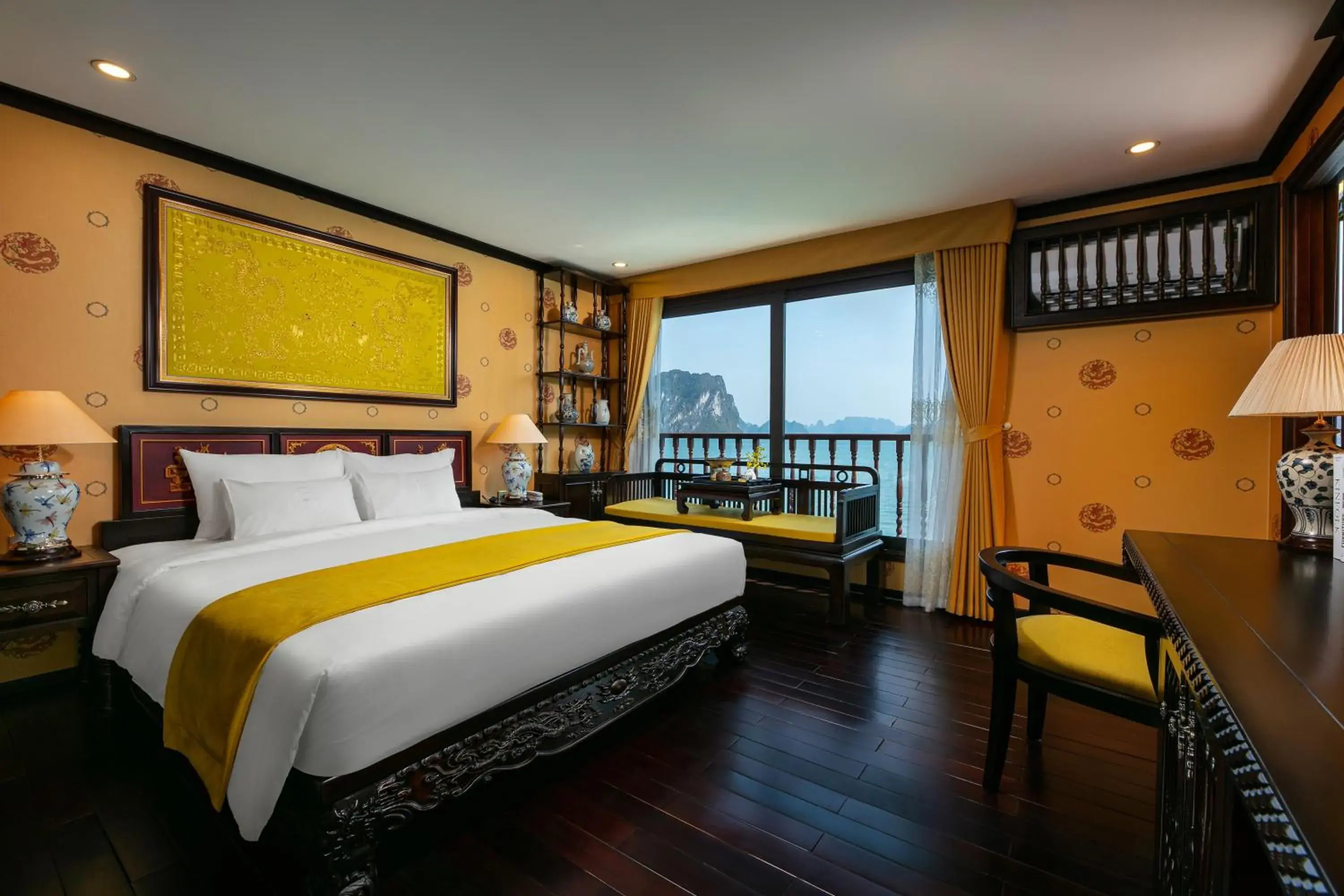 King Suite - single occupancy in Nostalgia Halong Cruise King Suite - single occupancy in Nostalgia Halong Cruise