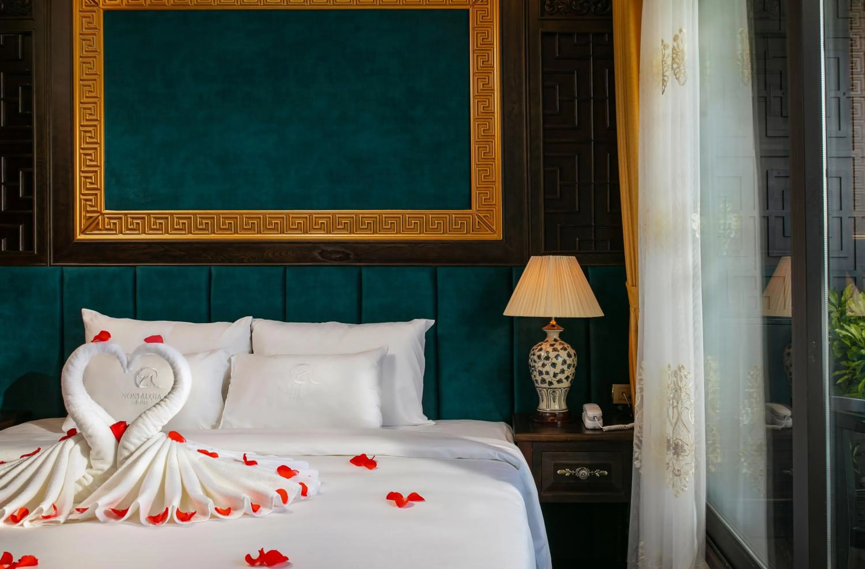 Bed in Nostalgia Halong Cruise