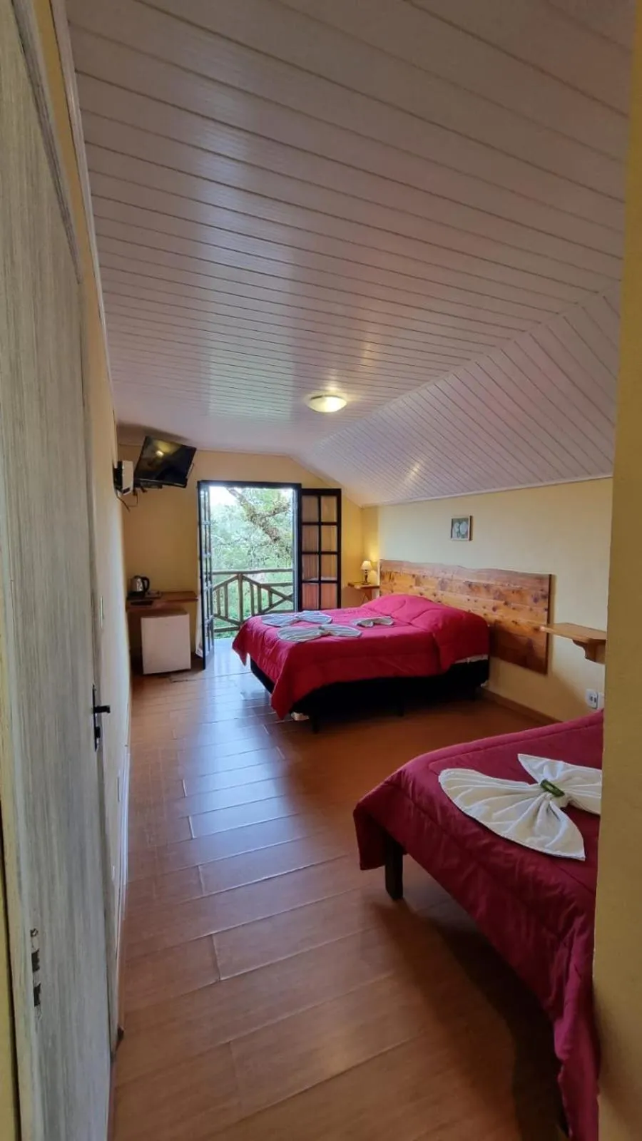 Bed in Pousada Atalaia