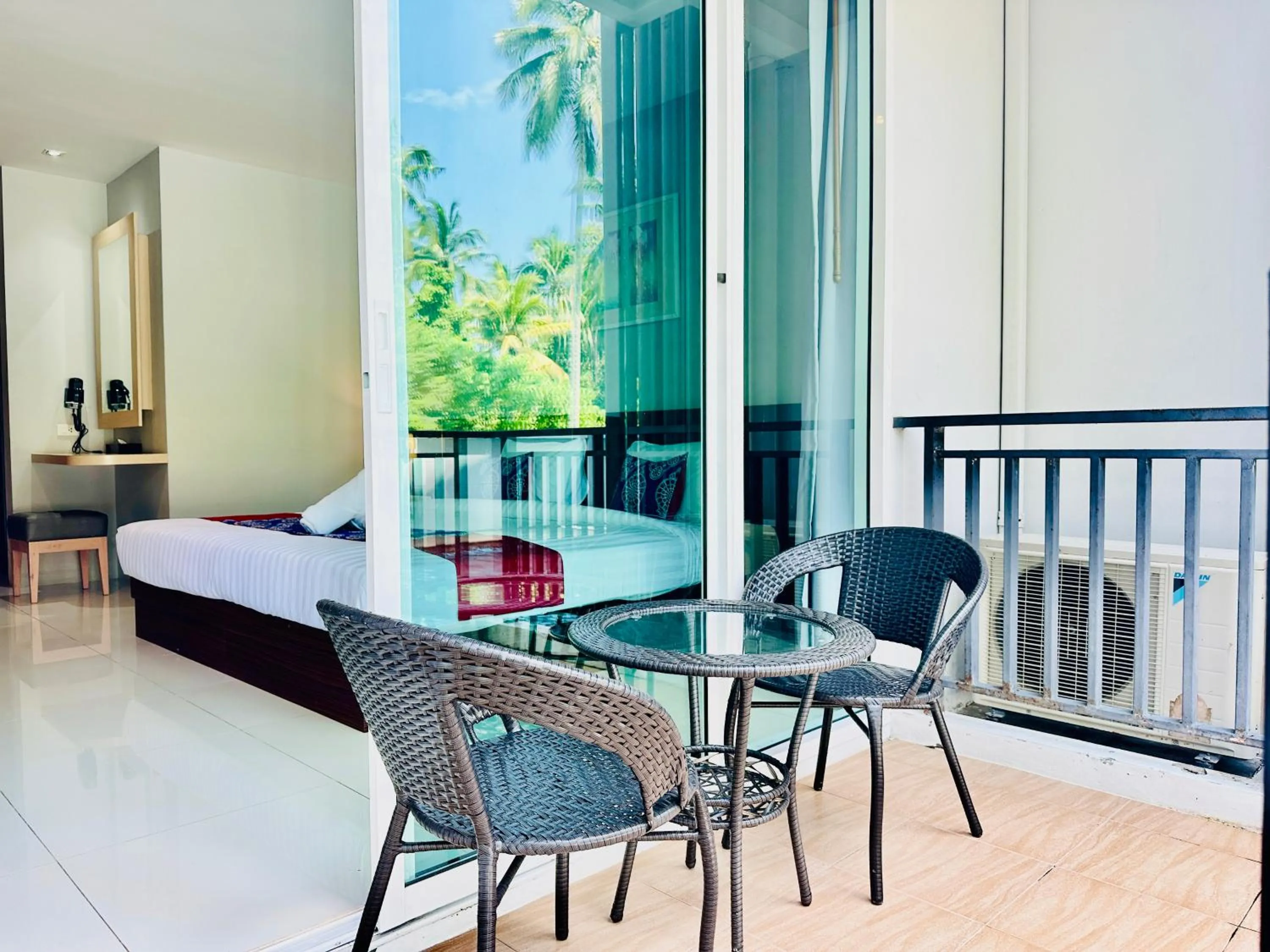 Balcony/Terrace, Bed in Ahad Suite Aonang