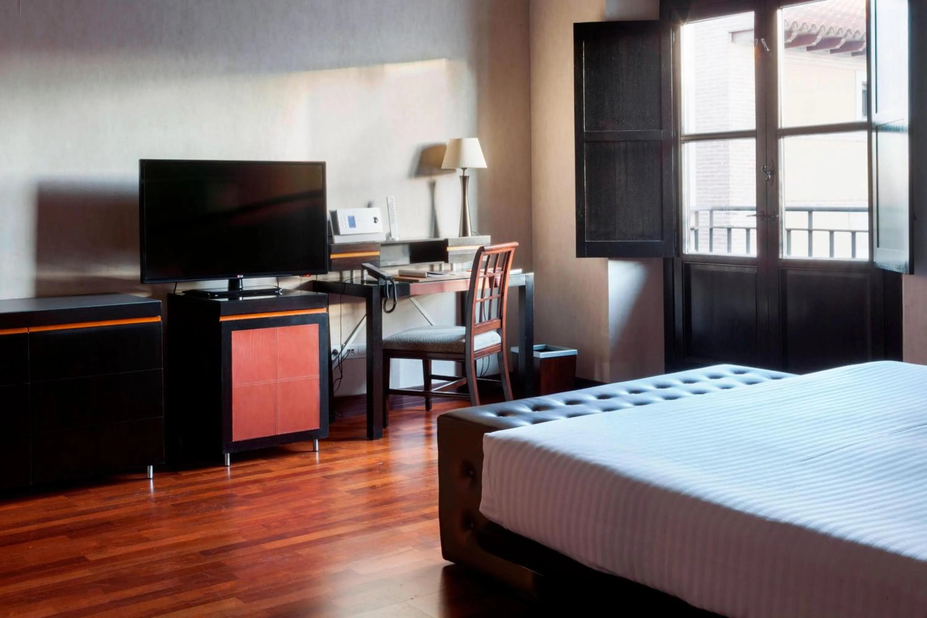 Photo of the whole room, Bed in AC Hotel Palacio de Santa Ana by Marriott