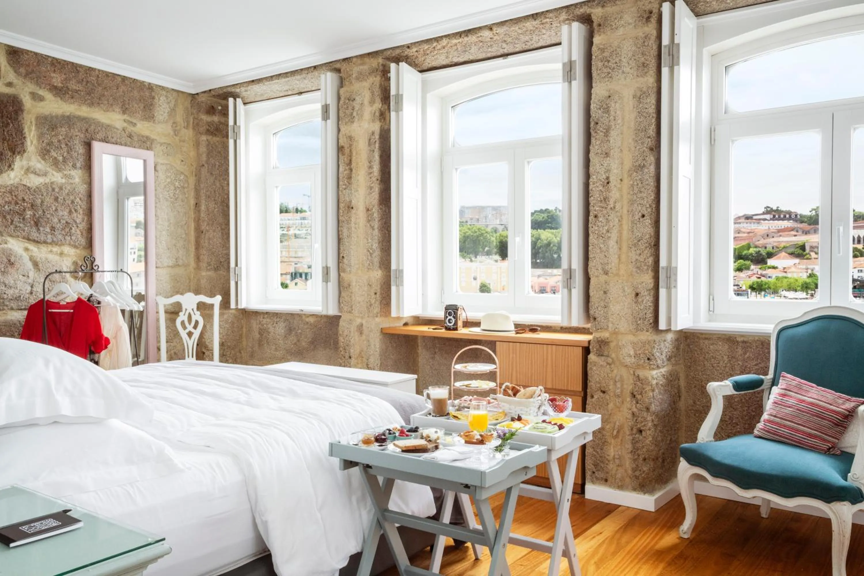 Bedroom, Bed in 1872 River House by Olivia