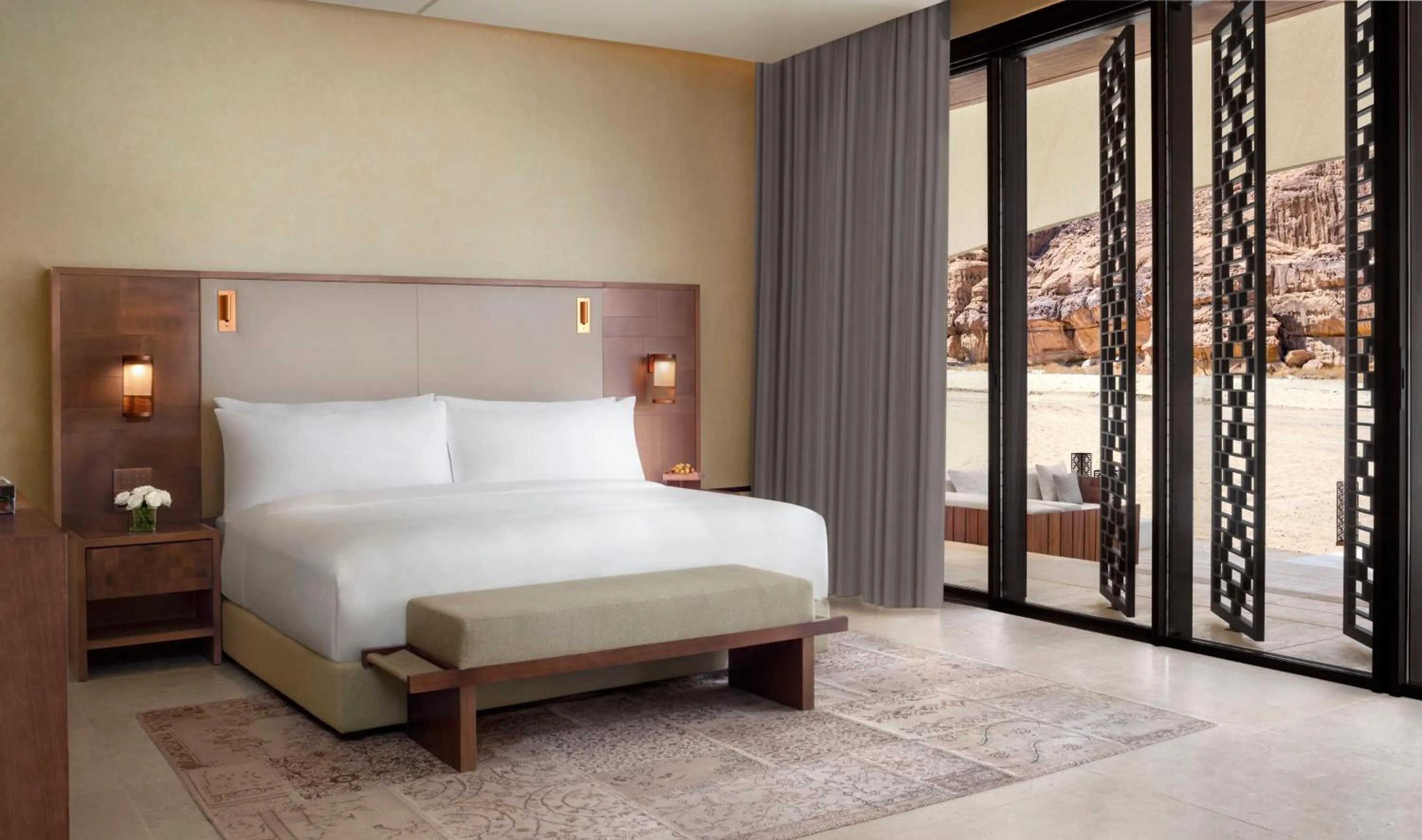 Photo of the whole room, Bed in Banyan Tree AlUla