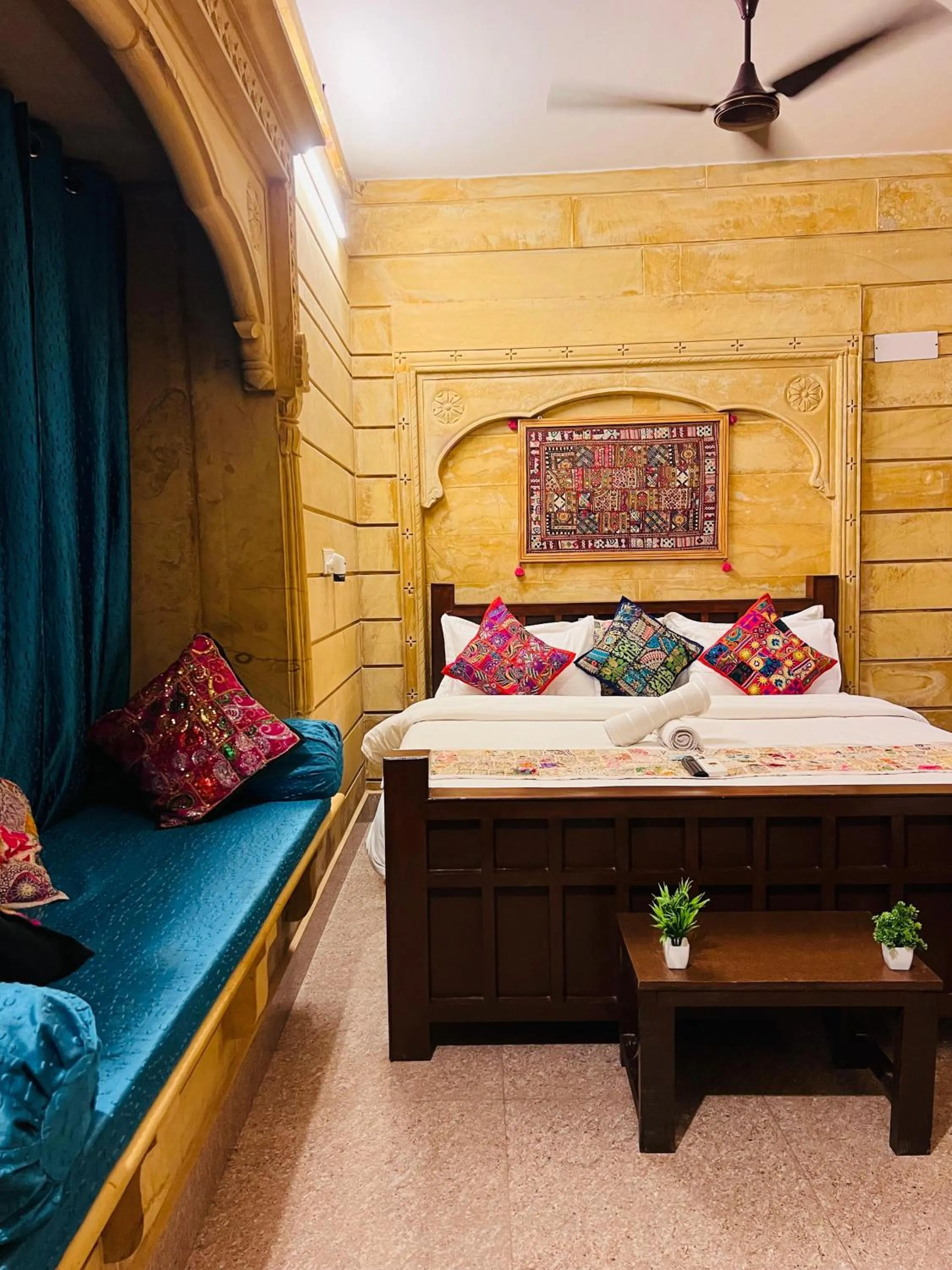 View (from property/room), Bed in Relax Inn Jaisalmer