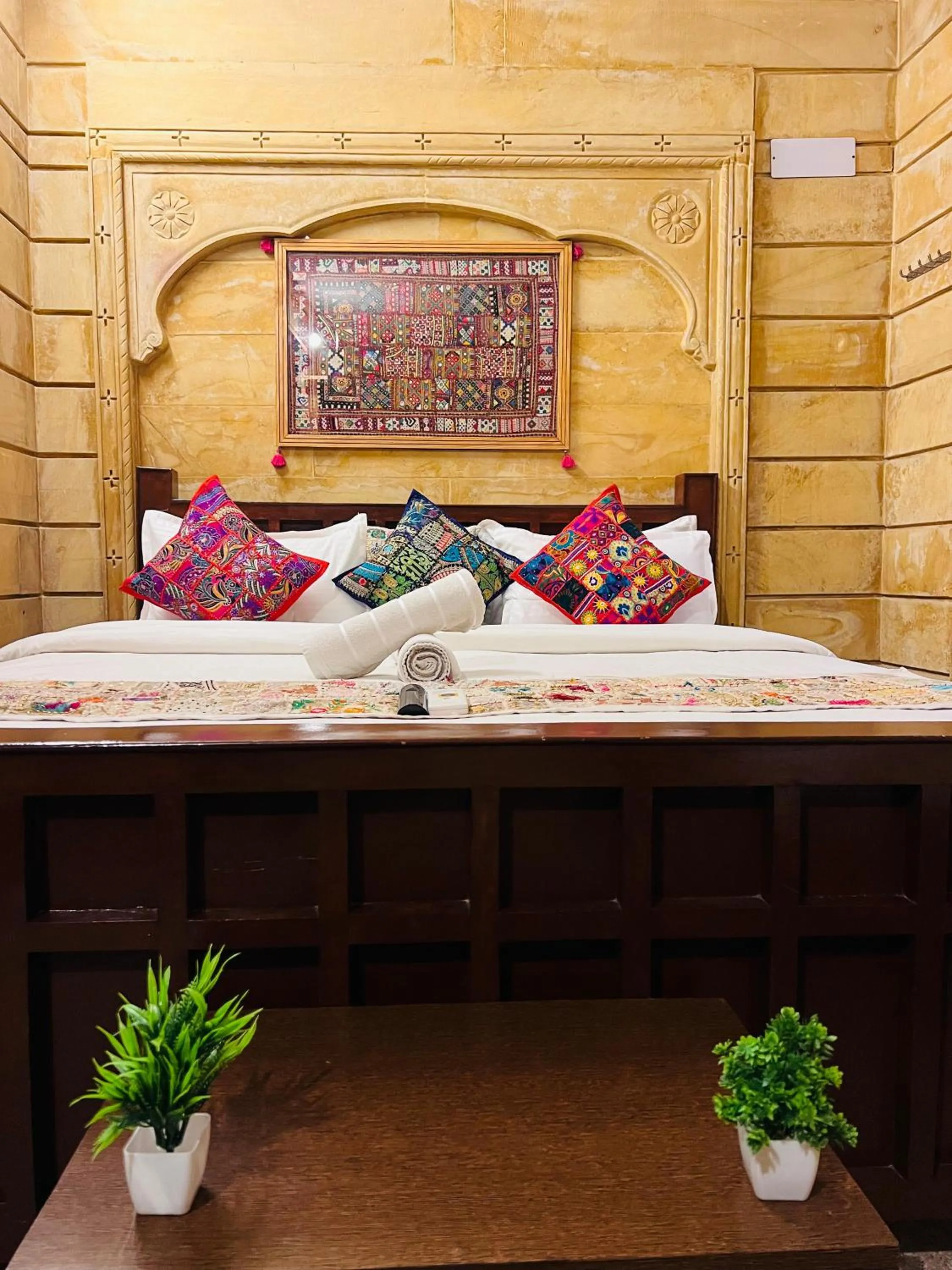 View (from property/room), Bed in Relax Inn Jaisalmer