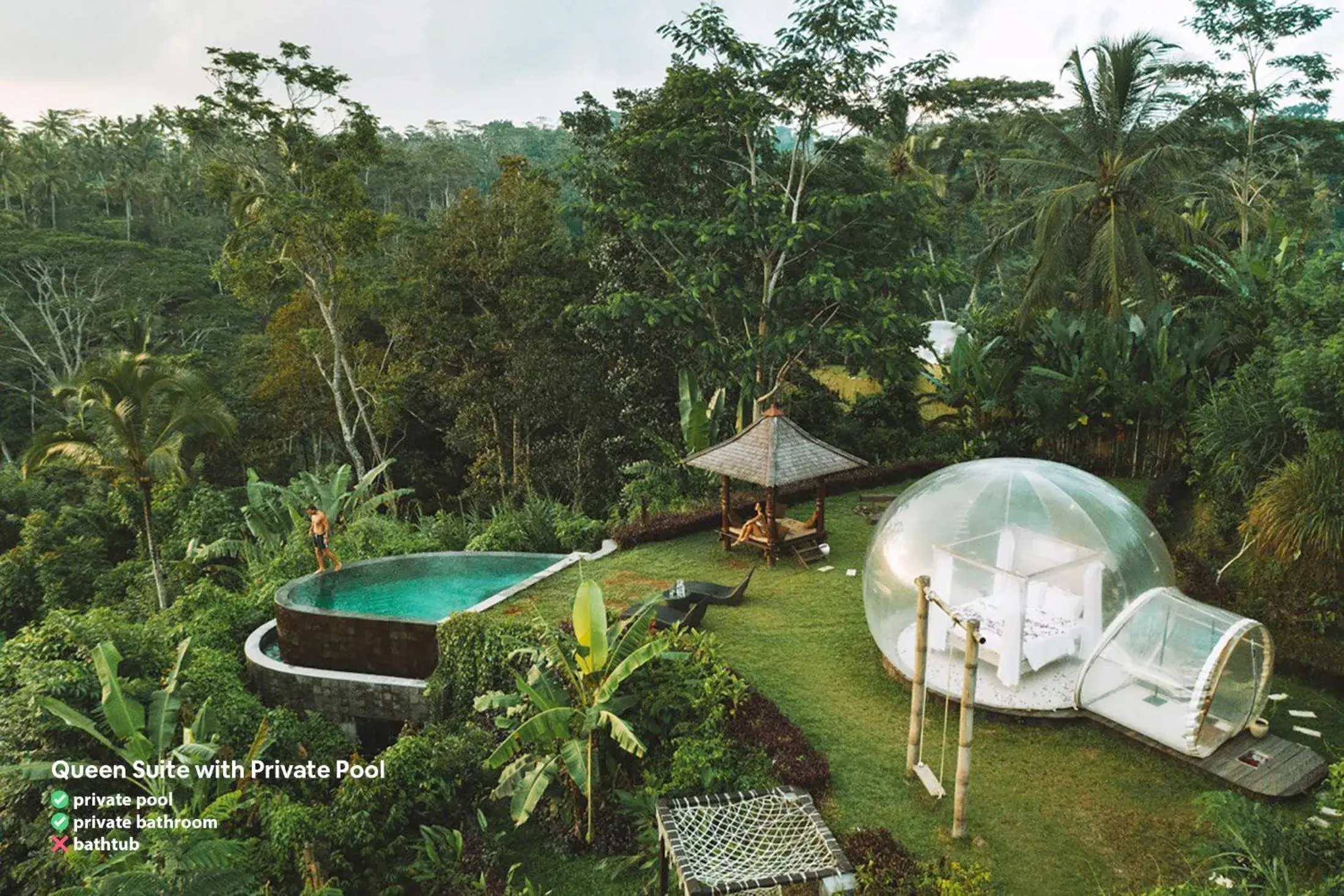 Queen Suite with Private Pool in Bubble Hotel Bali Ubud - Adults Only Queen Suite with Private Pool in Bubble Hotel Bali Ubud - Adults Only