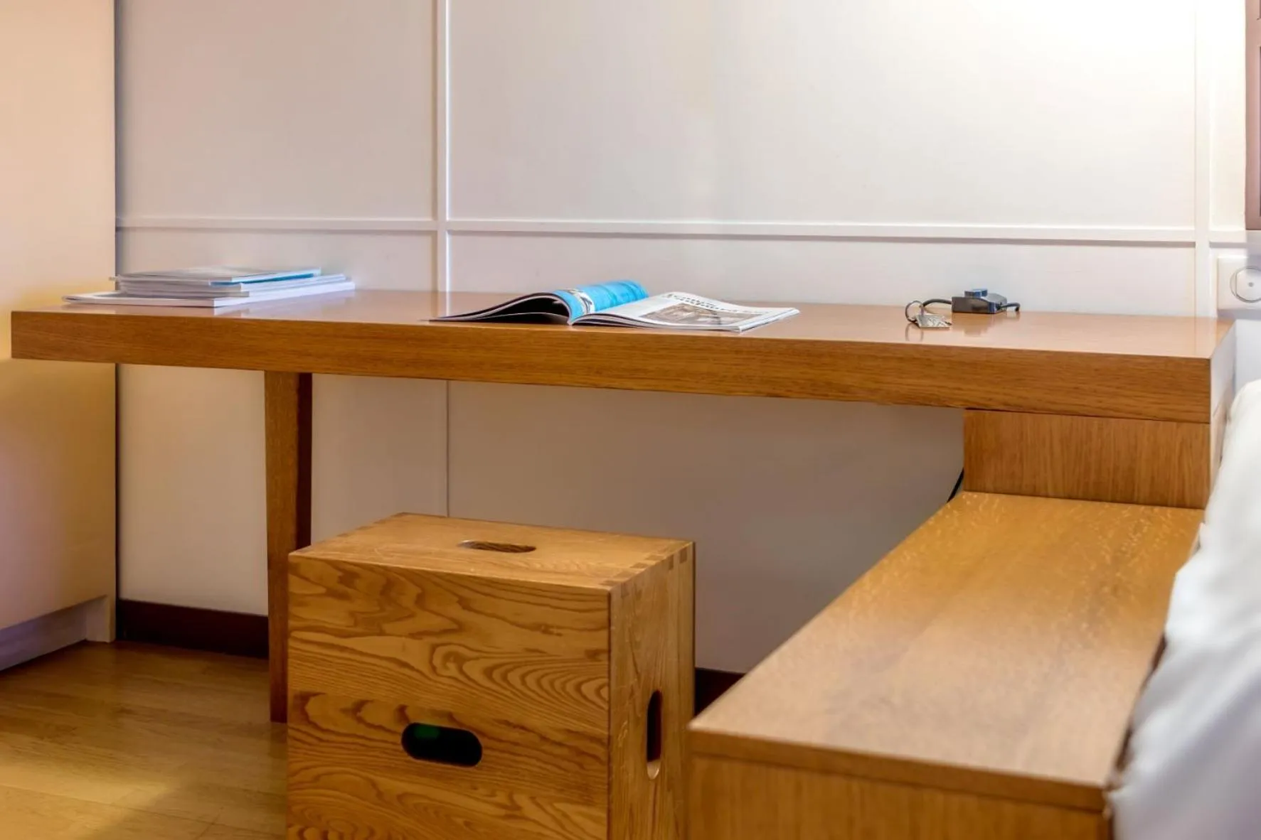 Seating area in Hotel le Corbusier