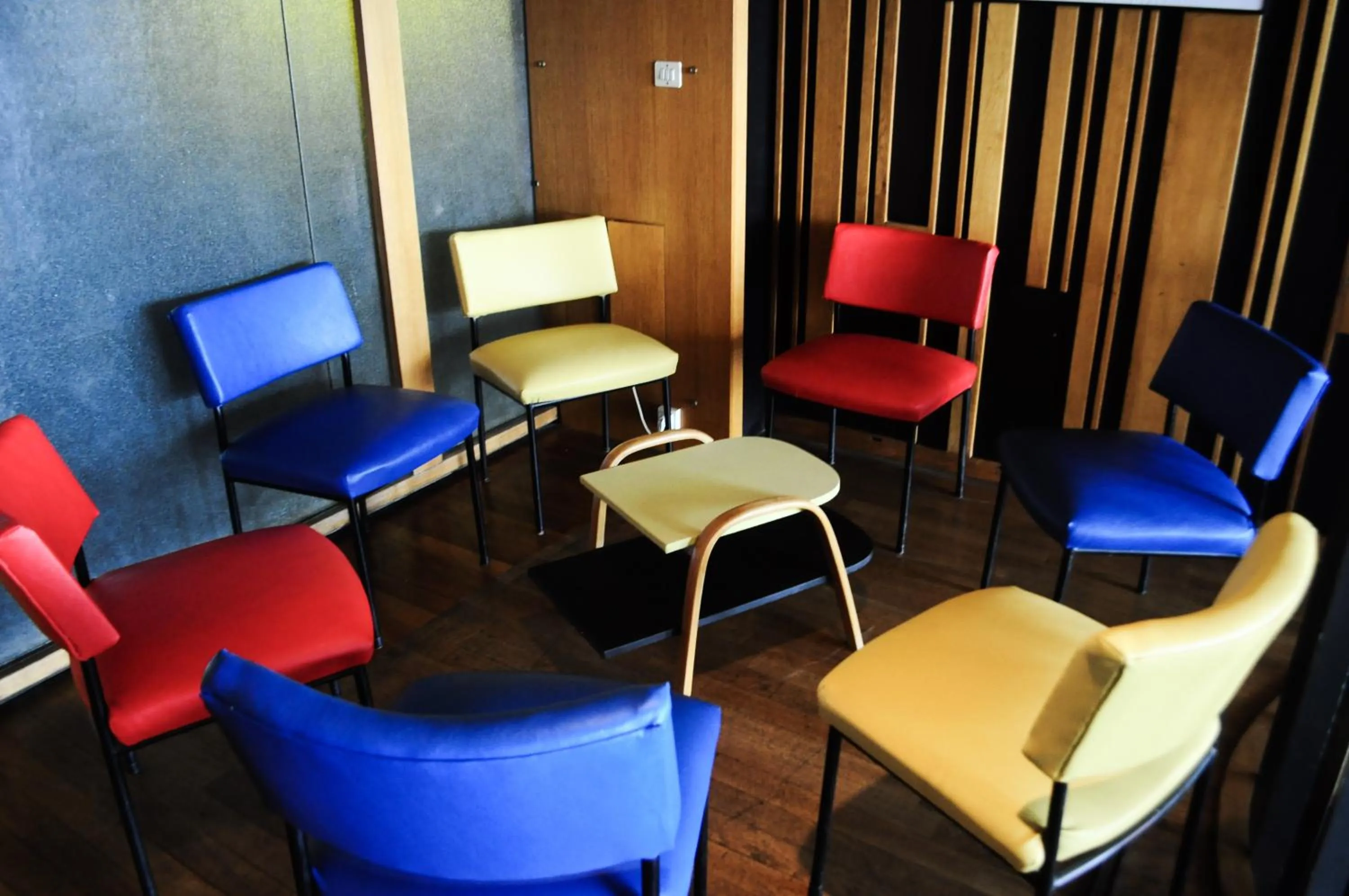 Seating area in Hotel le Corbusier