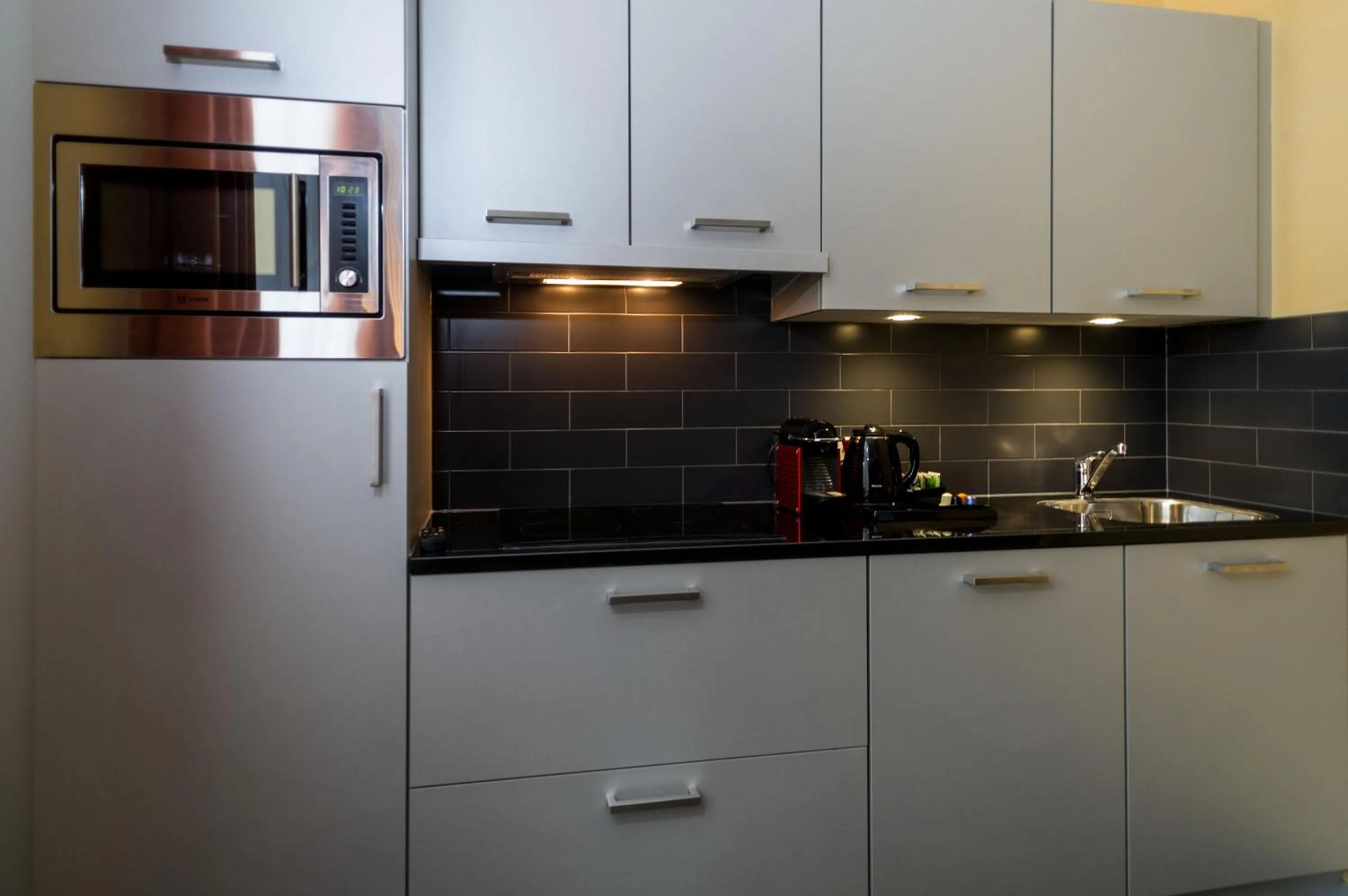 Kitchen or kitchenette in Golden Mansion Aparthotel