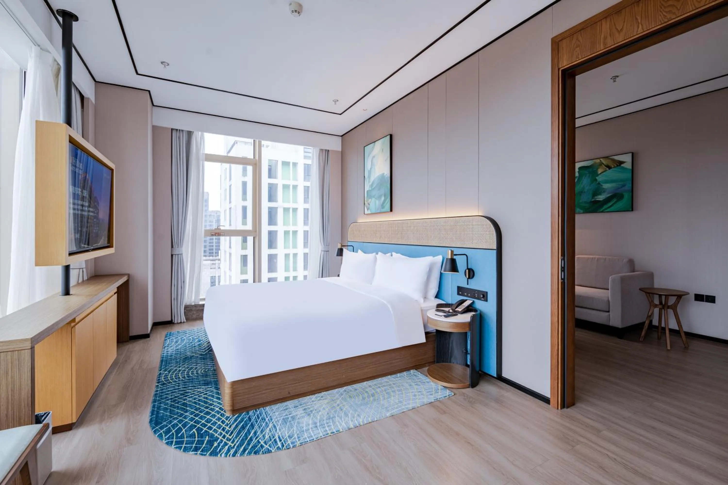 Bed in Hilton Garden Inn Hangzhou Xixi Zijingang