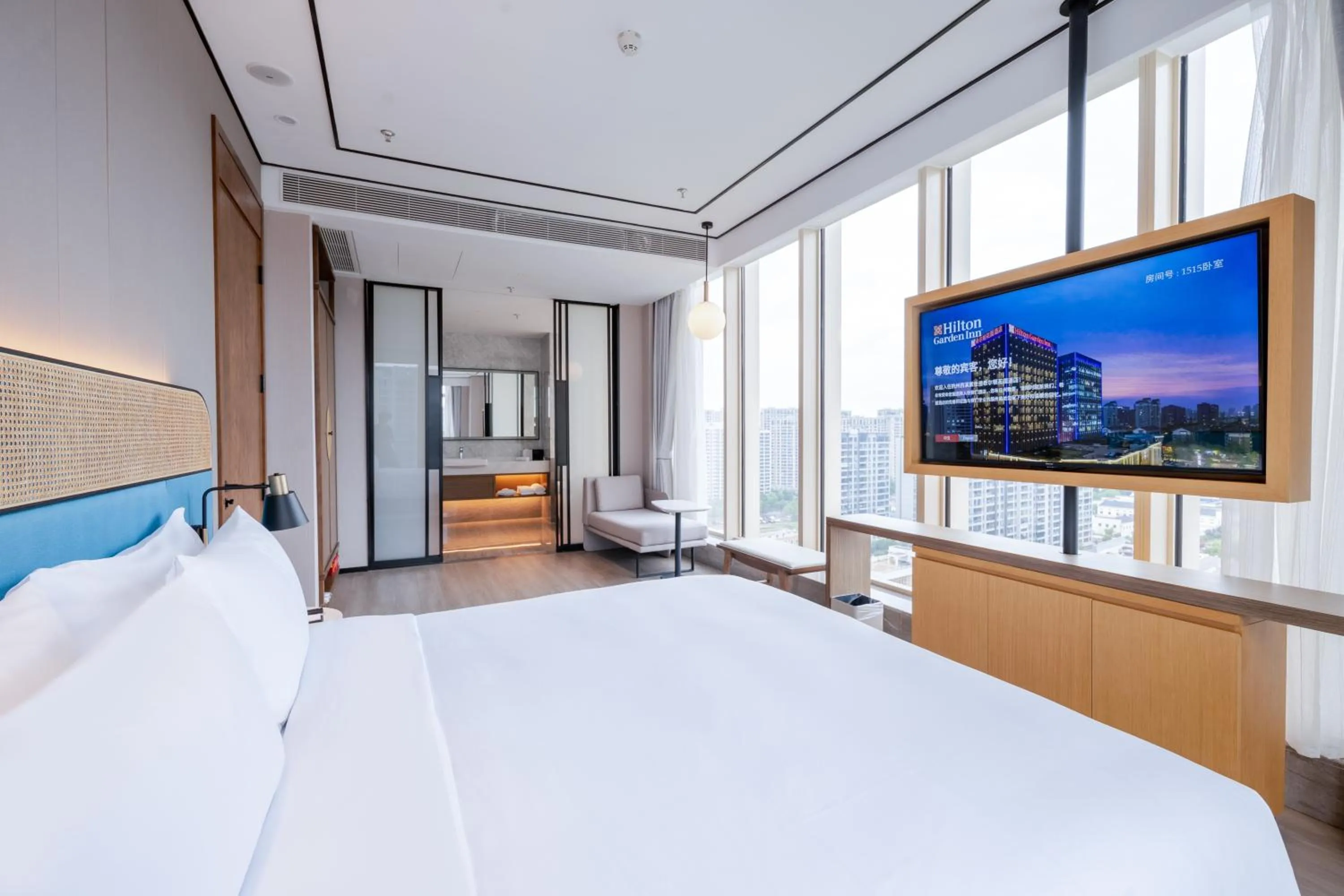 Bed in Hilton Garden Inn Hangzhou Xixi Zijingang