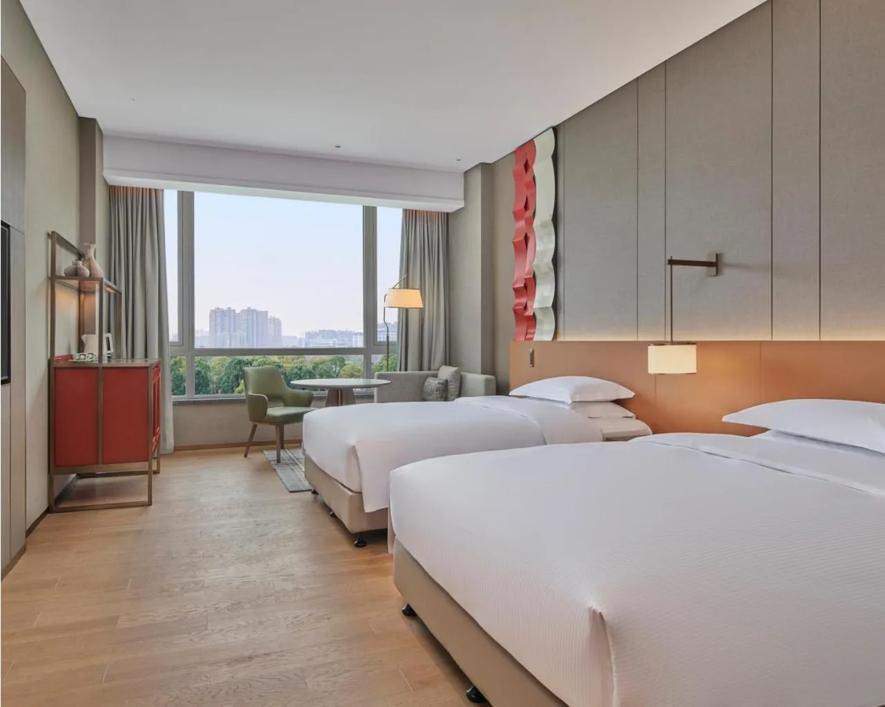 Bed in DoubleTree by Hilton Jiangxi Fuzhou