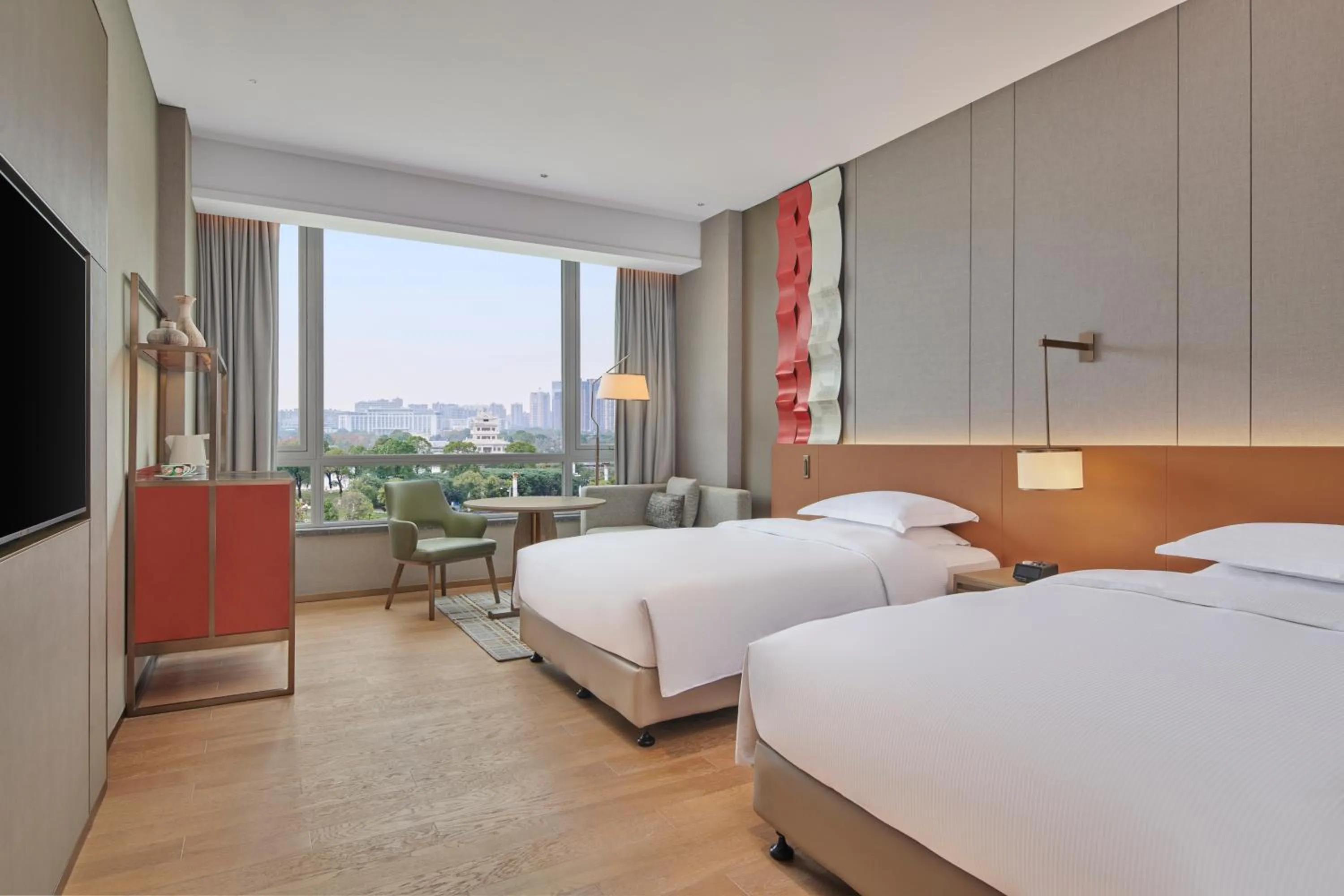 Bed in DoubleTree by Hilton Jiangxi Fuzhou