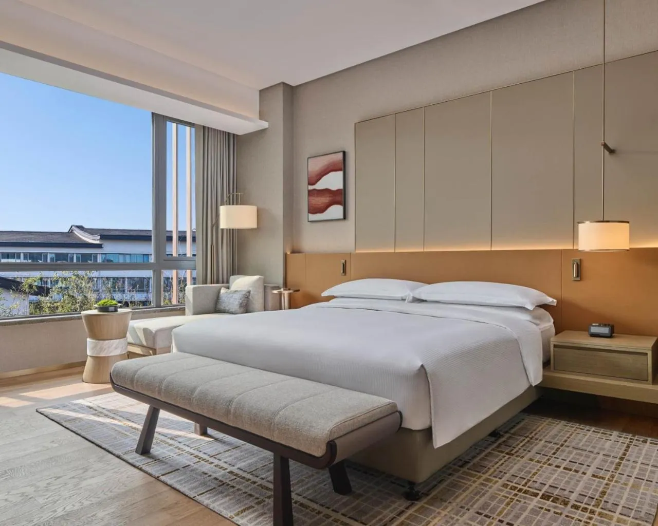 Bed in DoubleTree by Hilton Jiangxi Fuzhou