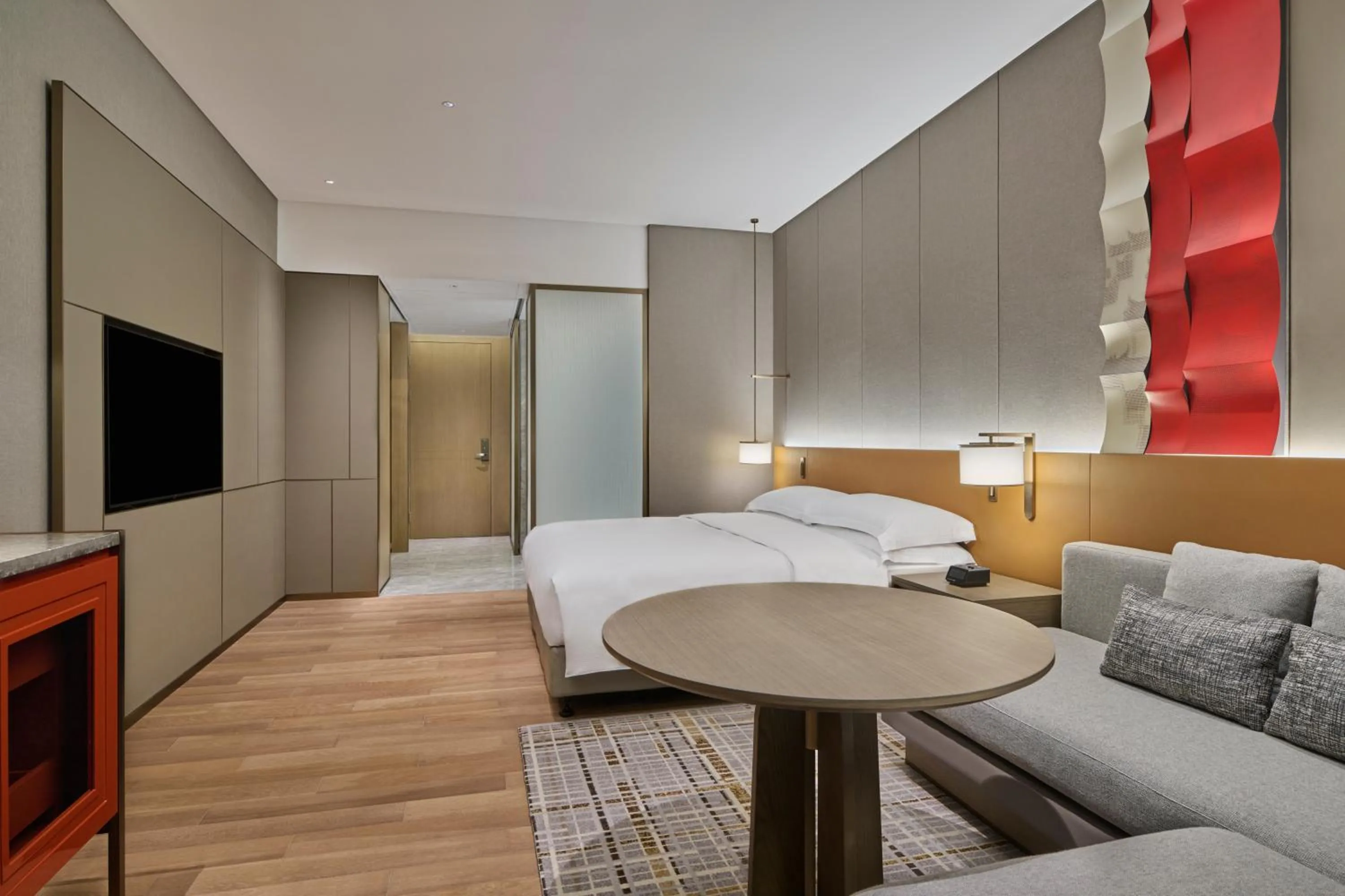 Bed in DoubleTree by Hilton Jiangxi Fuzhou