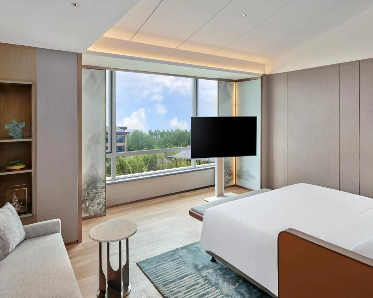 Bed in DoubleTree by Hilton Jiangxi Fuzhou