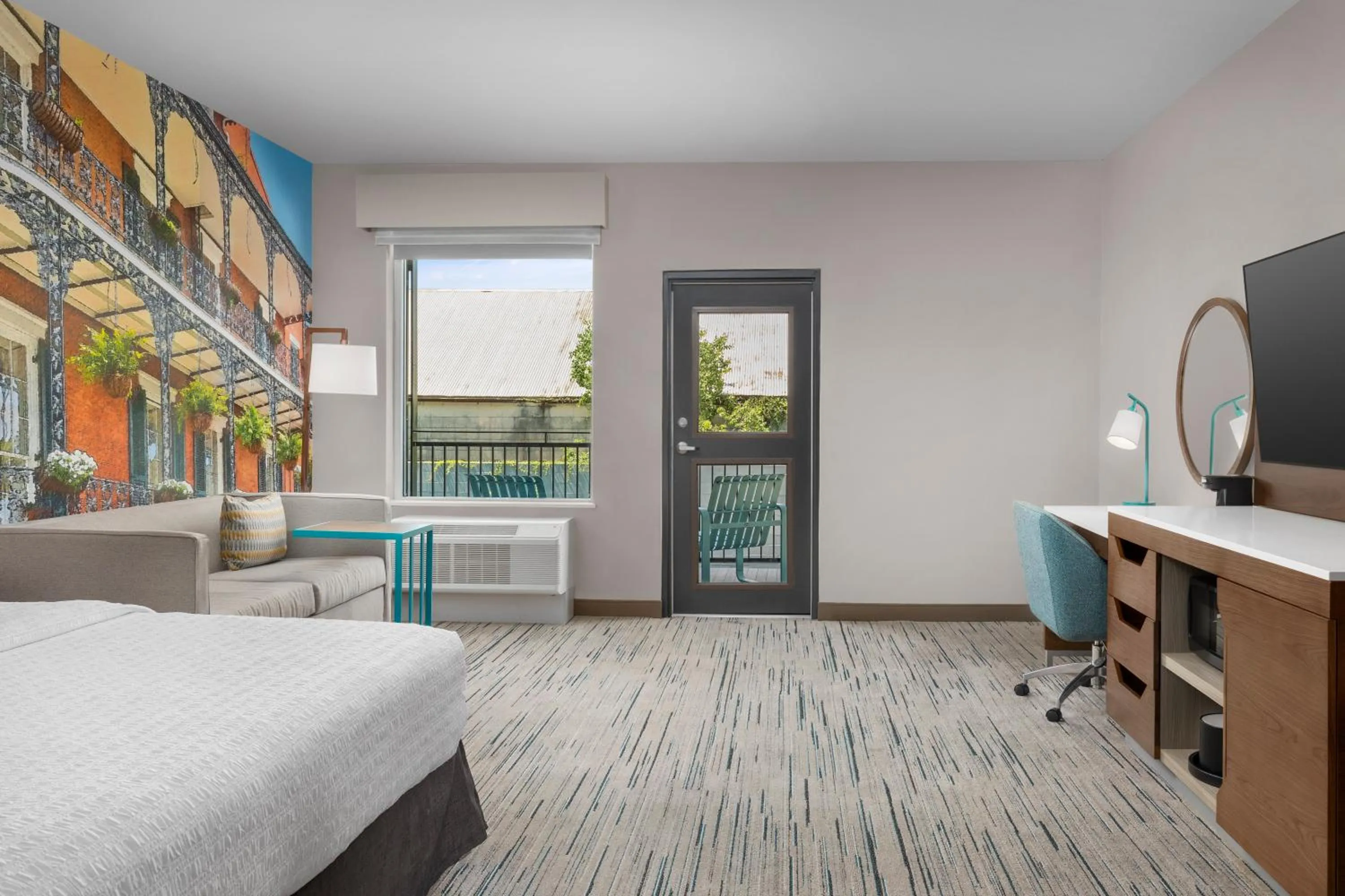 Bed in Hampton Inn New Orleans French Quarter Market Area