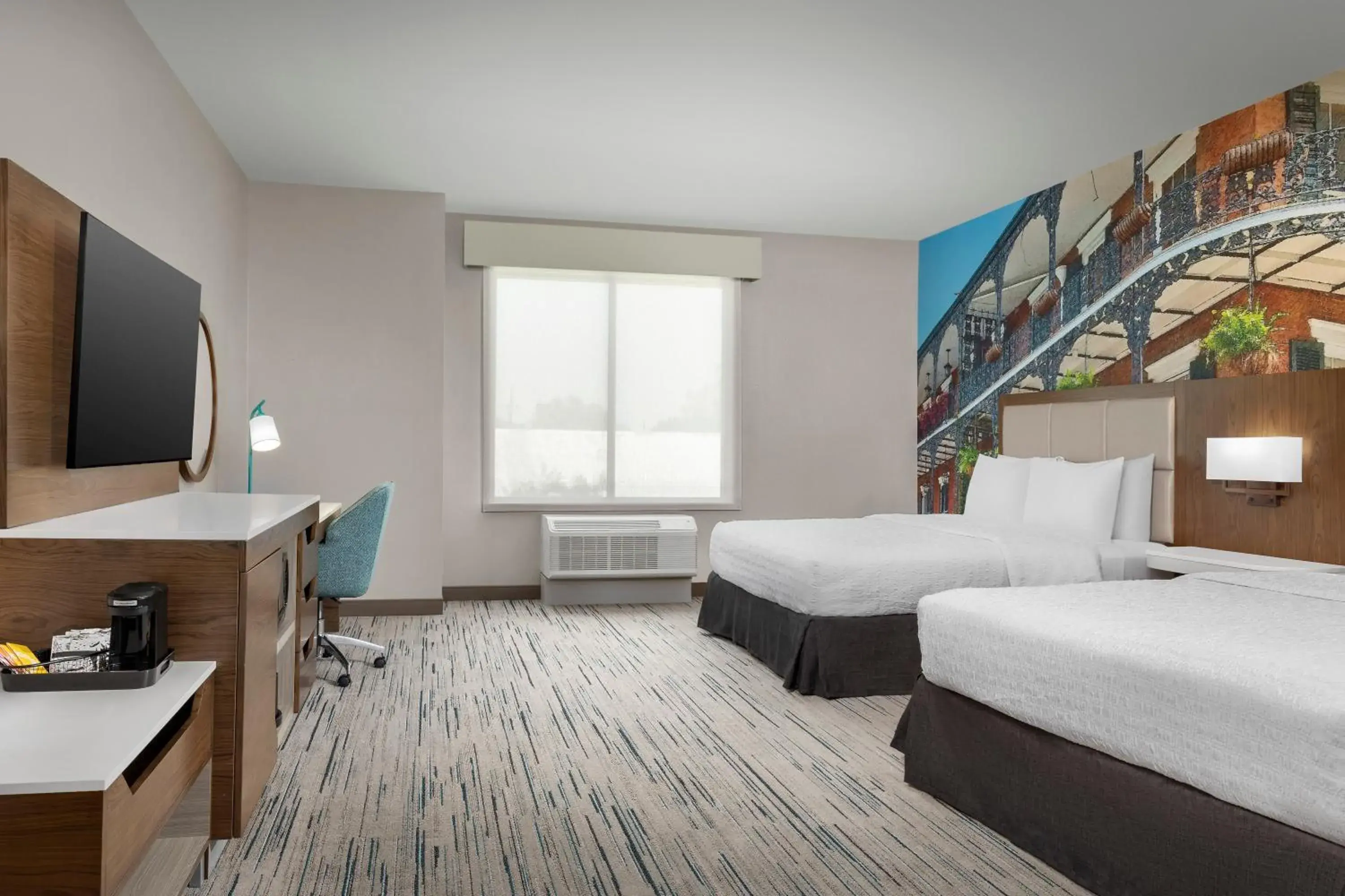 Queen Room with Two Queen Beds and Bath Tub - Mobility Access in Hampton Inn New Orleans French Quarter Market Area Queen Room with Two Queen Beds and Bath Tub - Mobility Access in Hampton Inn New Orleans French Quarter Market Area