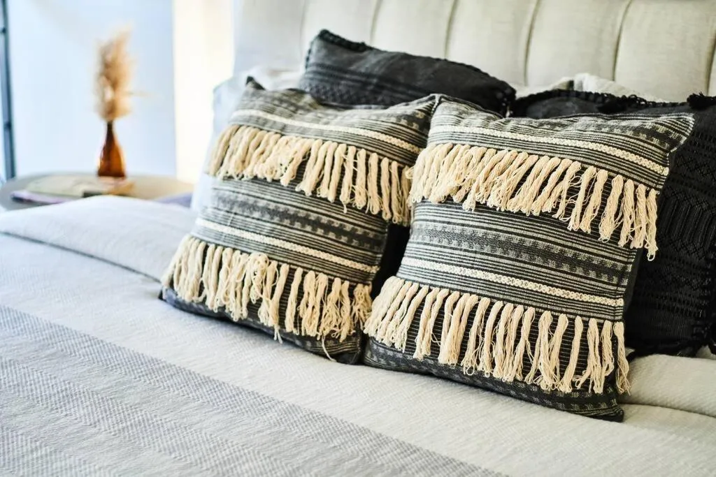 Bed in Neem 14 1BR BohoGem in the Heart of Tulum