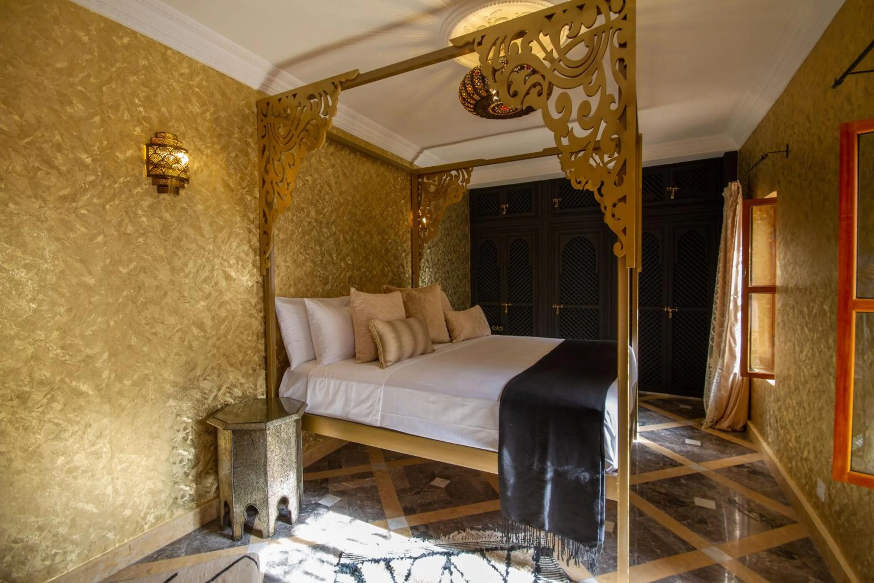 Bed in Riad SofYan & Spa