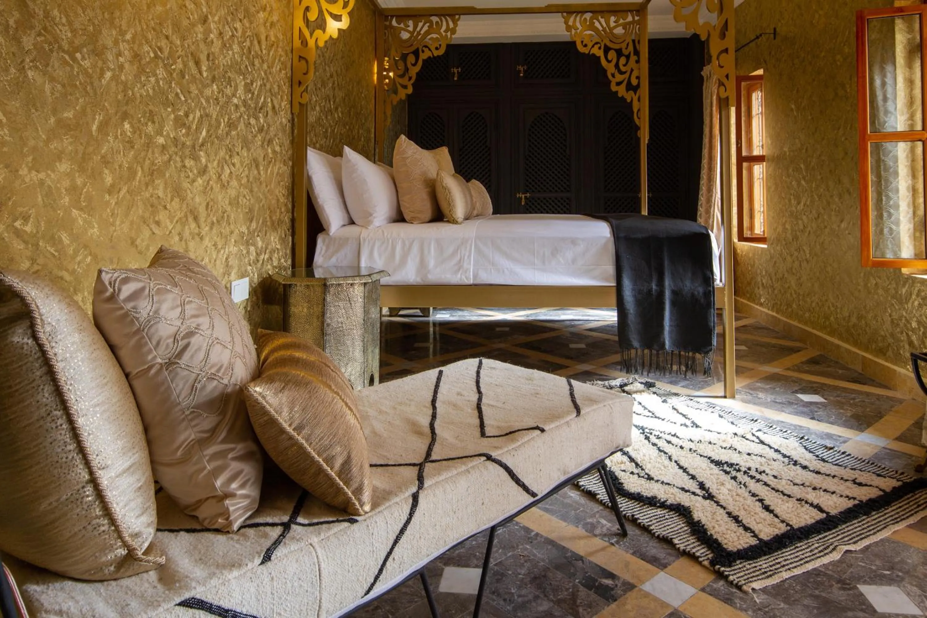 Bed in Riad SofYan & Spa