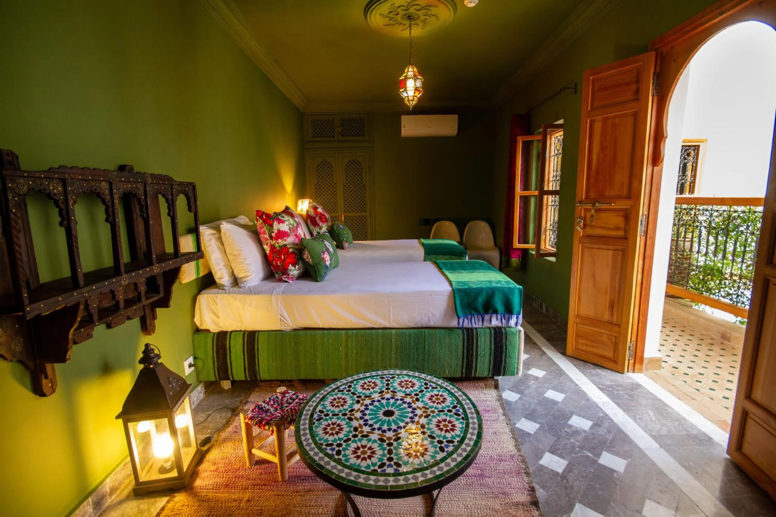 Bed in Riad SofYan & Spa