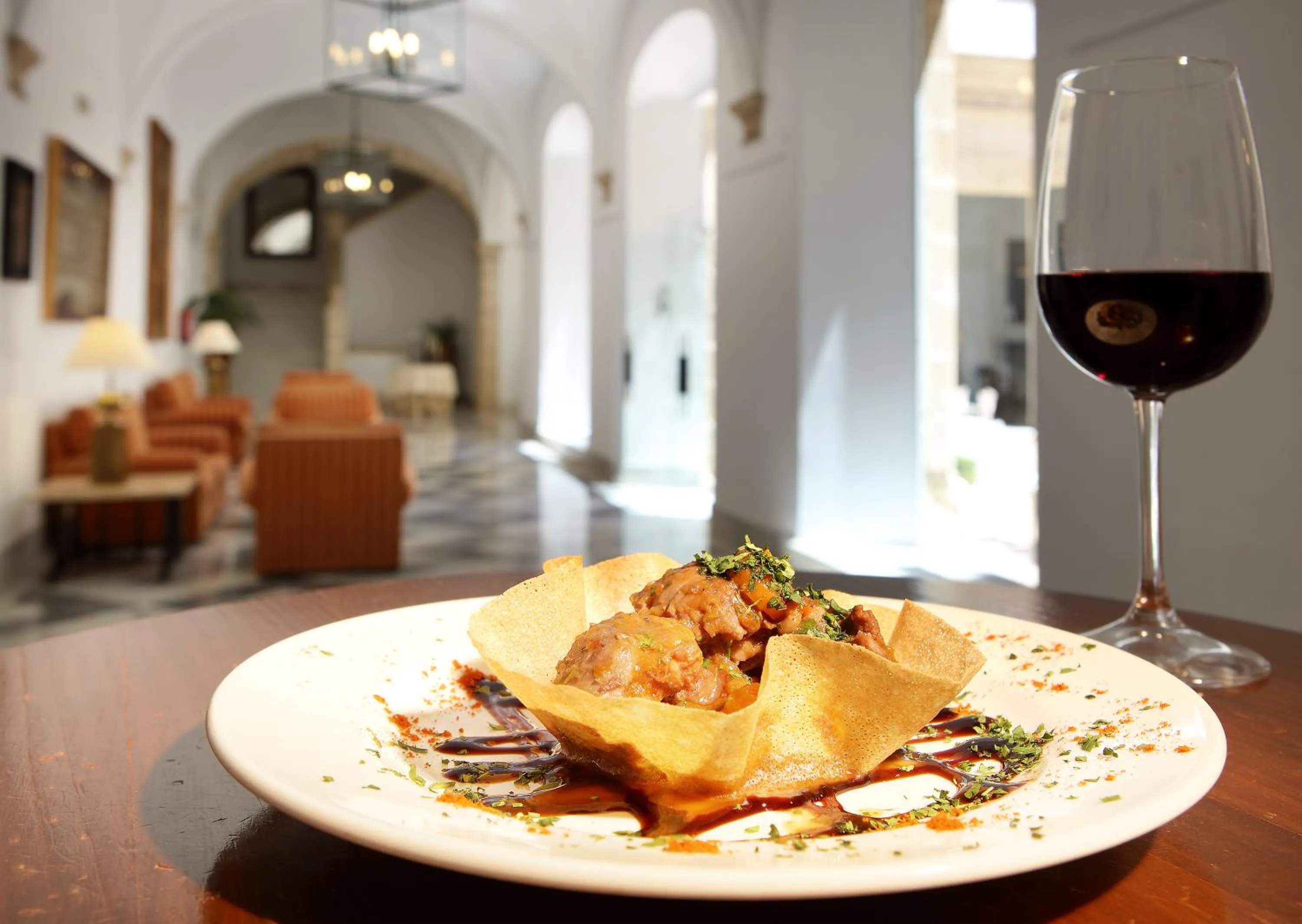 Food close-up in Crisol Monasterio de San Miguel