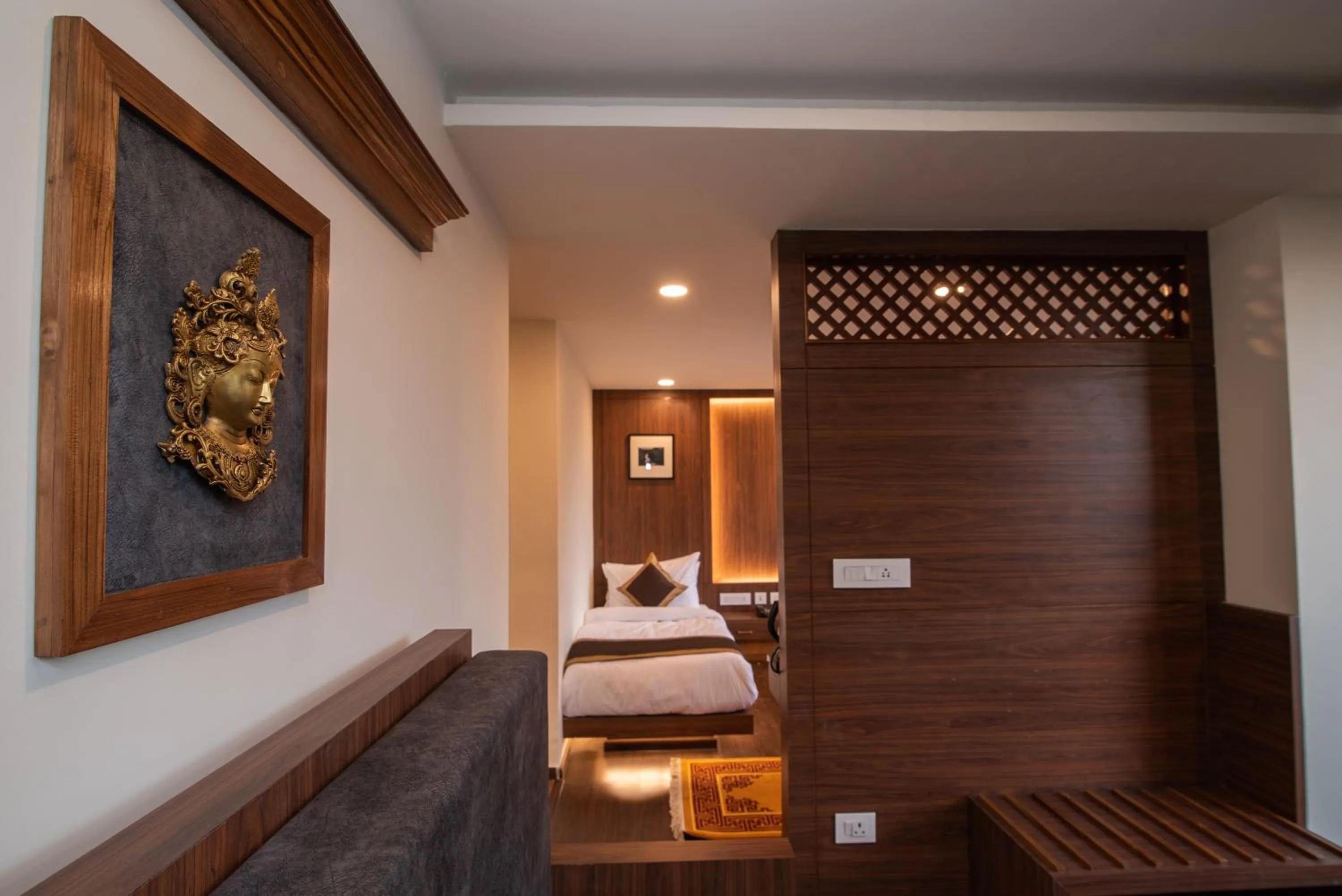 Bedroom, Bed in Tree of Life Indra Mandala Hotel, Gangtok