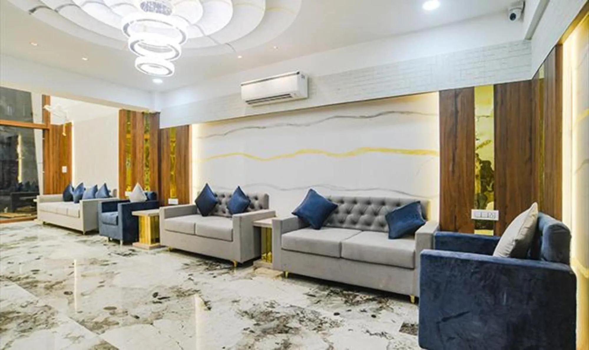 Seating area in FabHotel Elite Residency