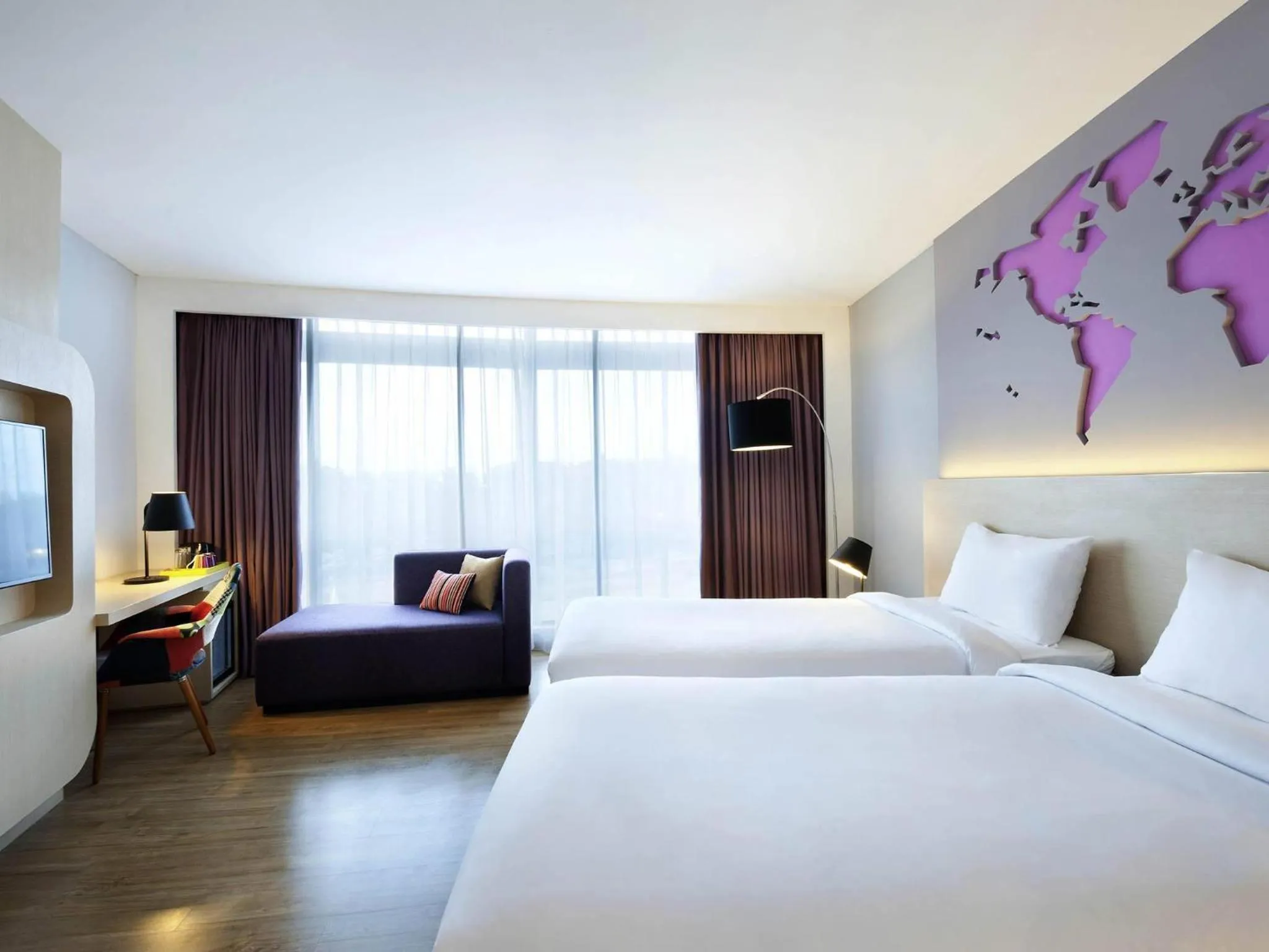 Bedroom, Bed in Ibis Styles Jakarta Airport