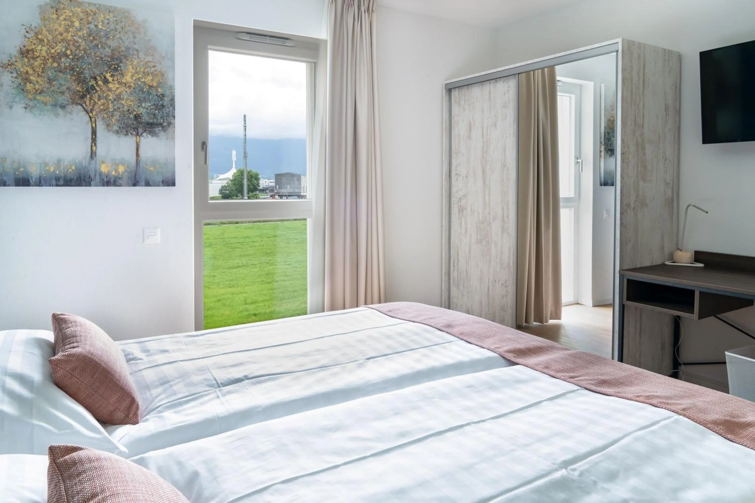 Bed in Alp Art Hotel Monthey