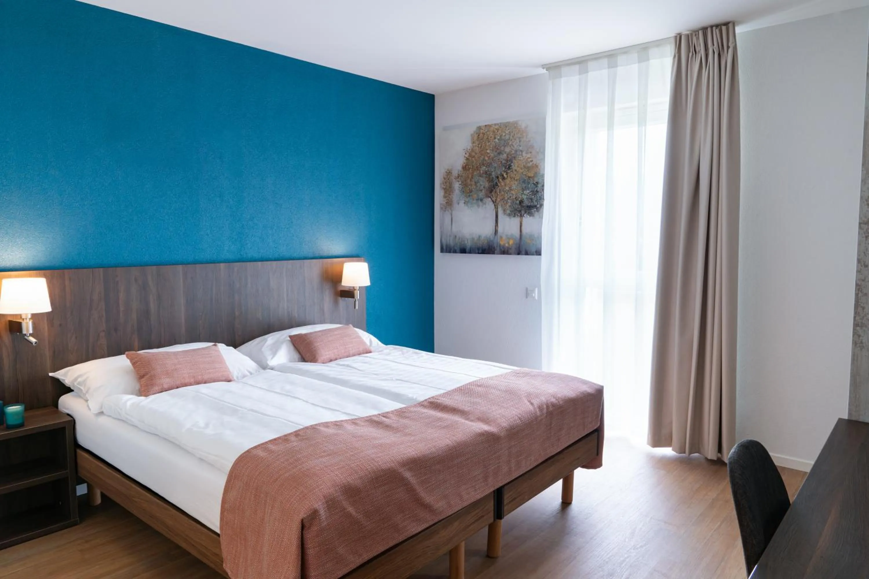 Bed in Alp Art Hotel Monthey