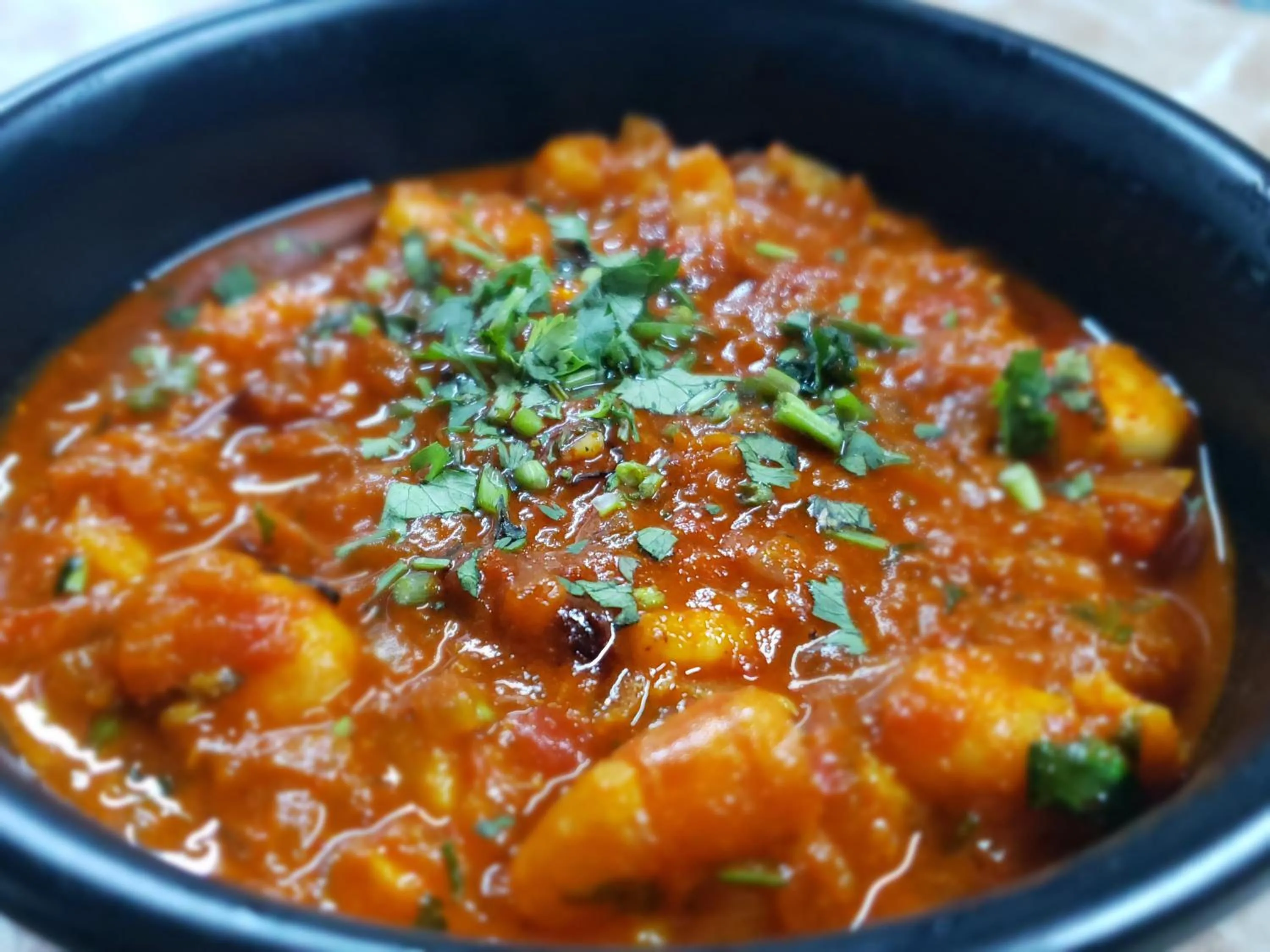 Food close-up in White Truffle Resort, Arambol
