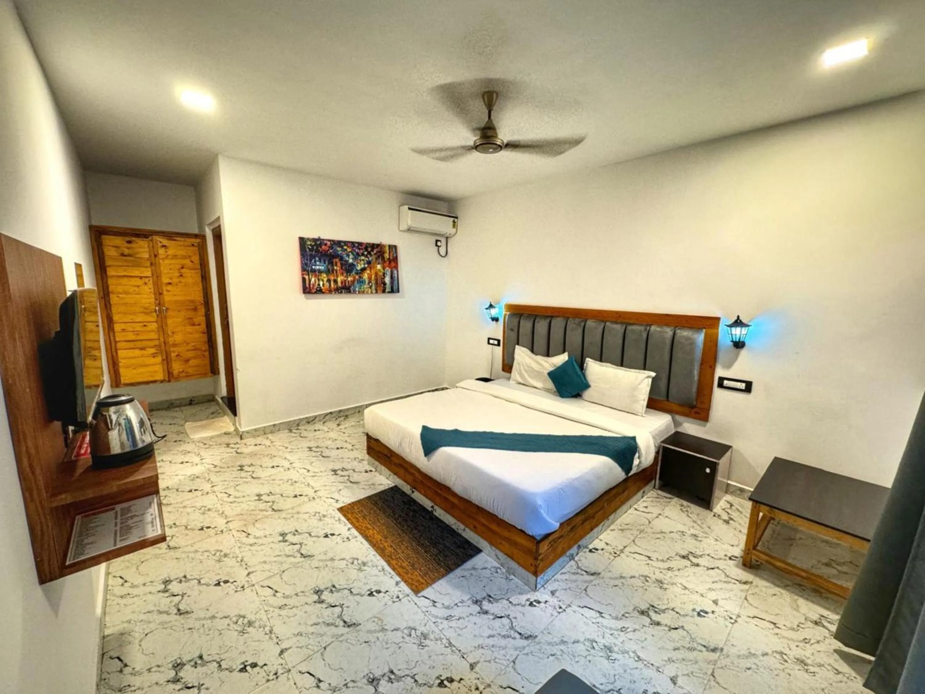 Bed in White Truffle Resort, Arambol
